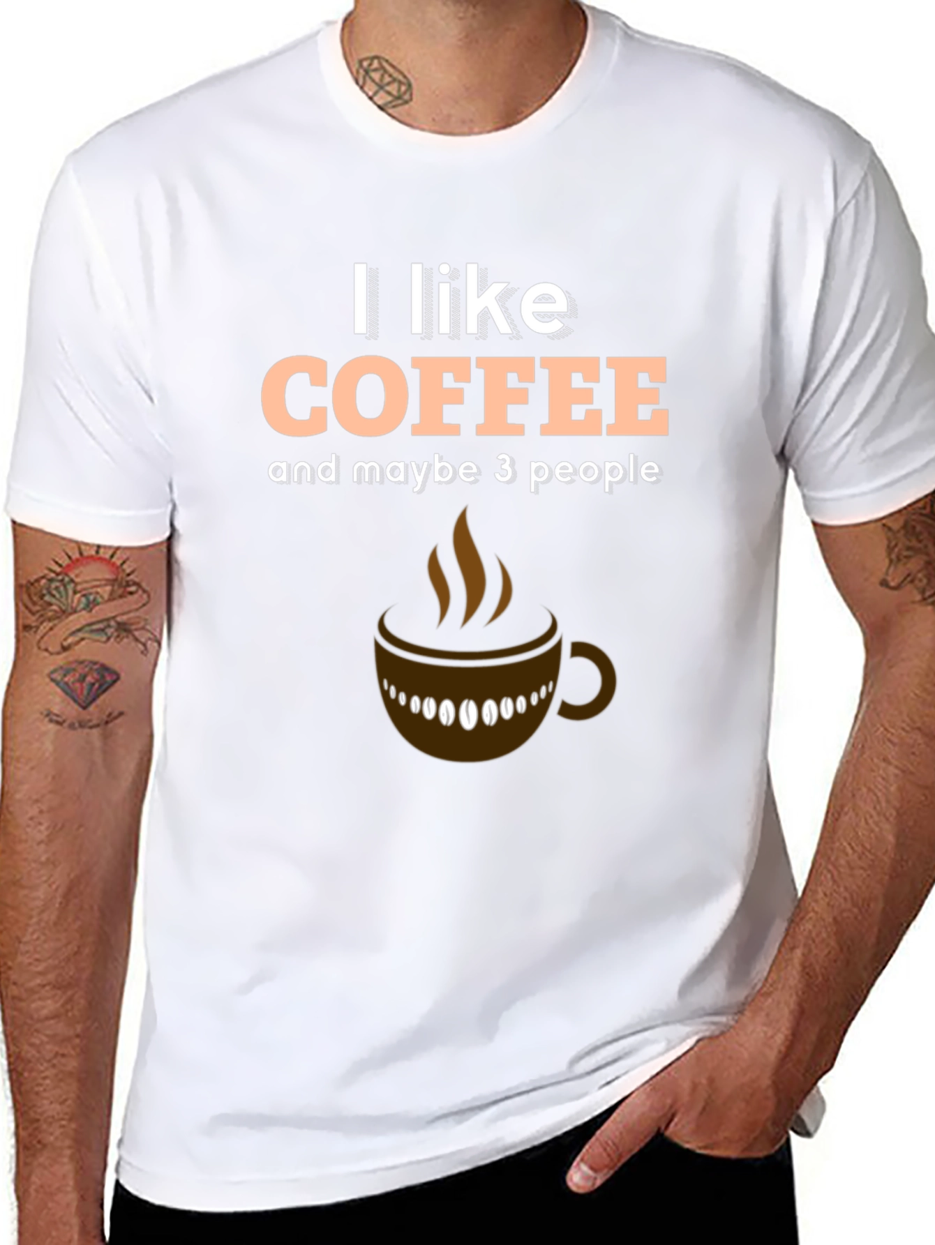 Black Coffee Lover's Tee: I Like Coffee and Maybe 3 People view 8