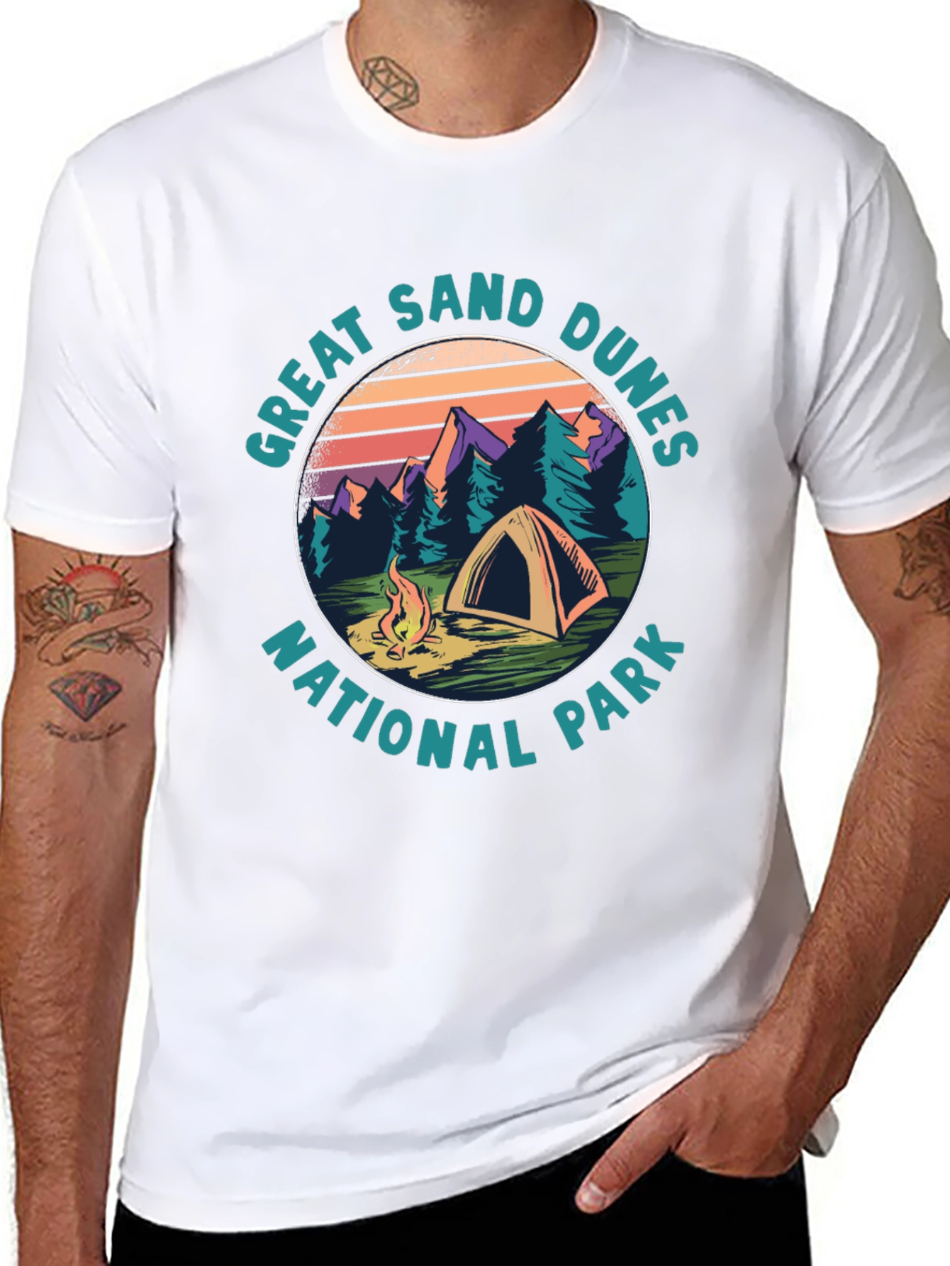 Black Great Sand Dunes National Park Tee view 8