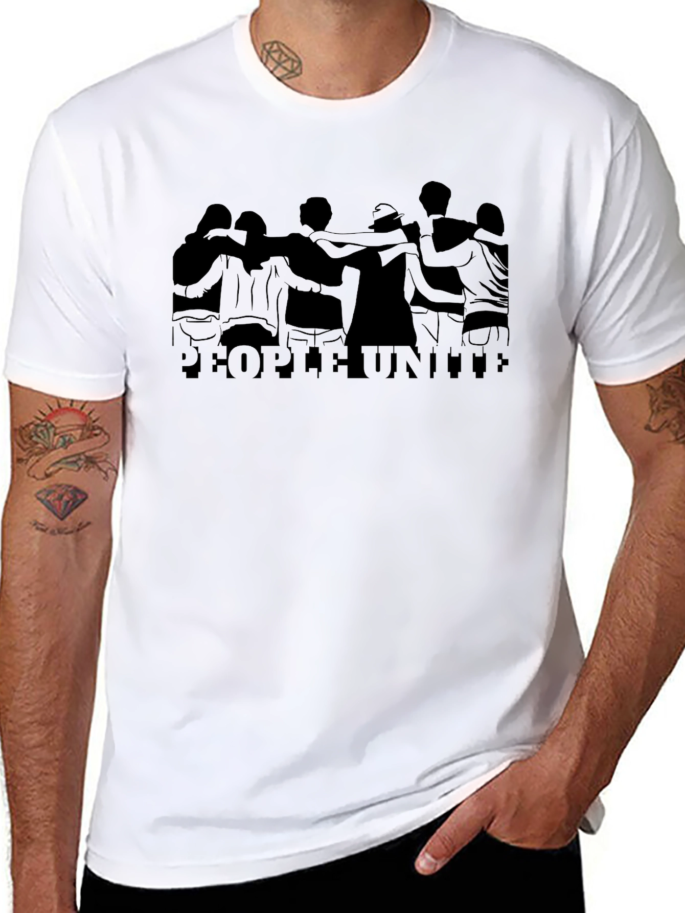 Black People United Graphic Tee - Black view 8