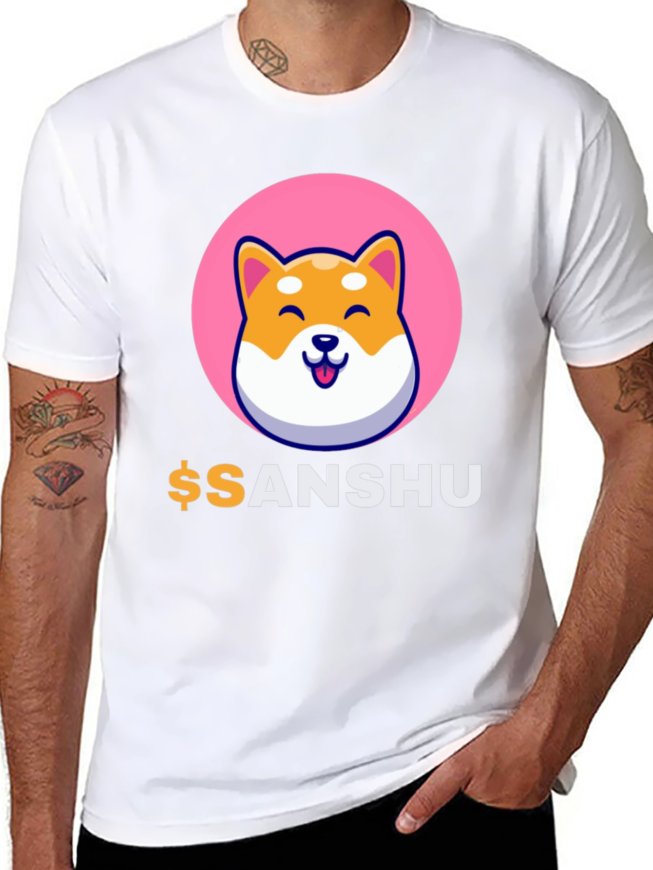 Black Sanshu Inu Crypto T-Shirt view 8