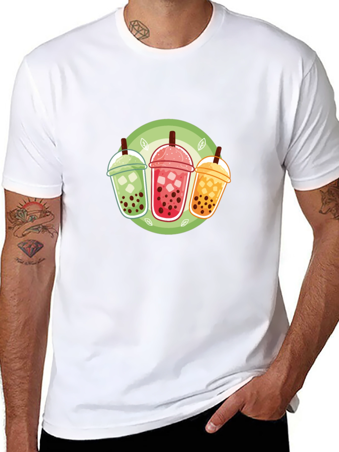 Black Bubble Tea Graphic Tee - Trendy Boba Lover Shirt view 8