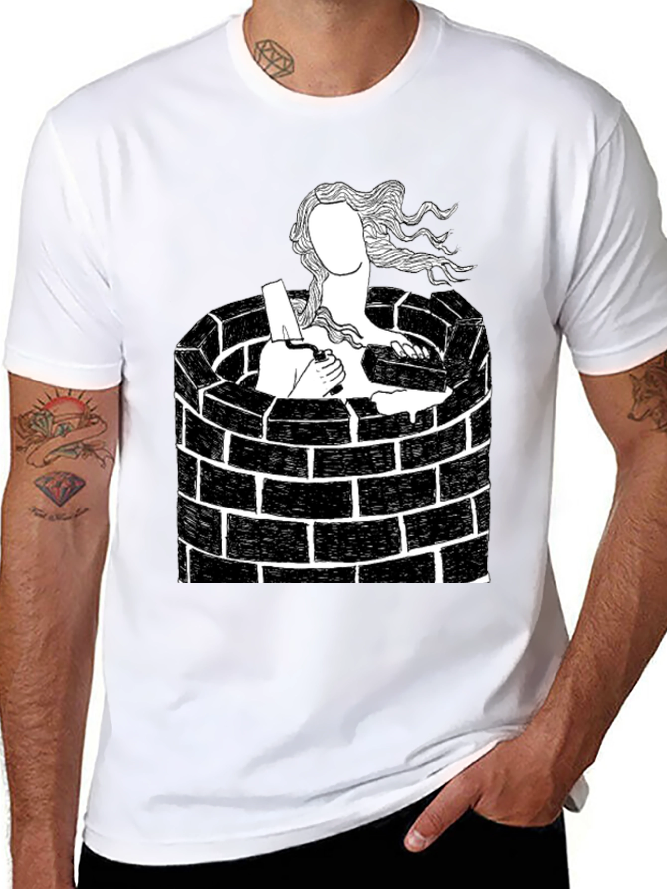 Black Well Maiden Black Graphic Tee view 8