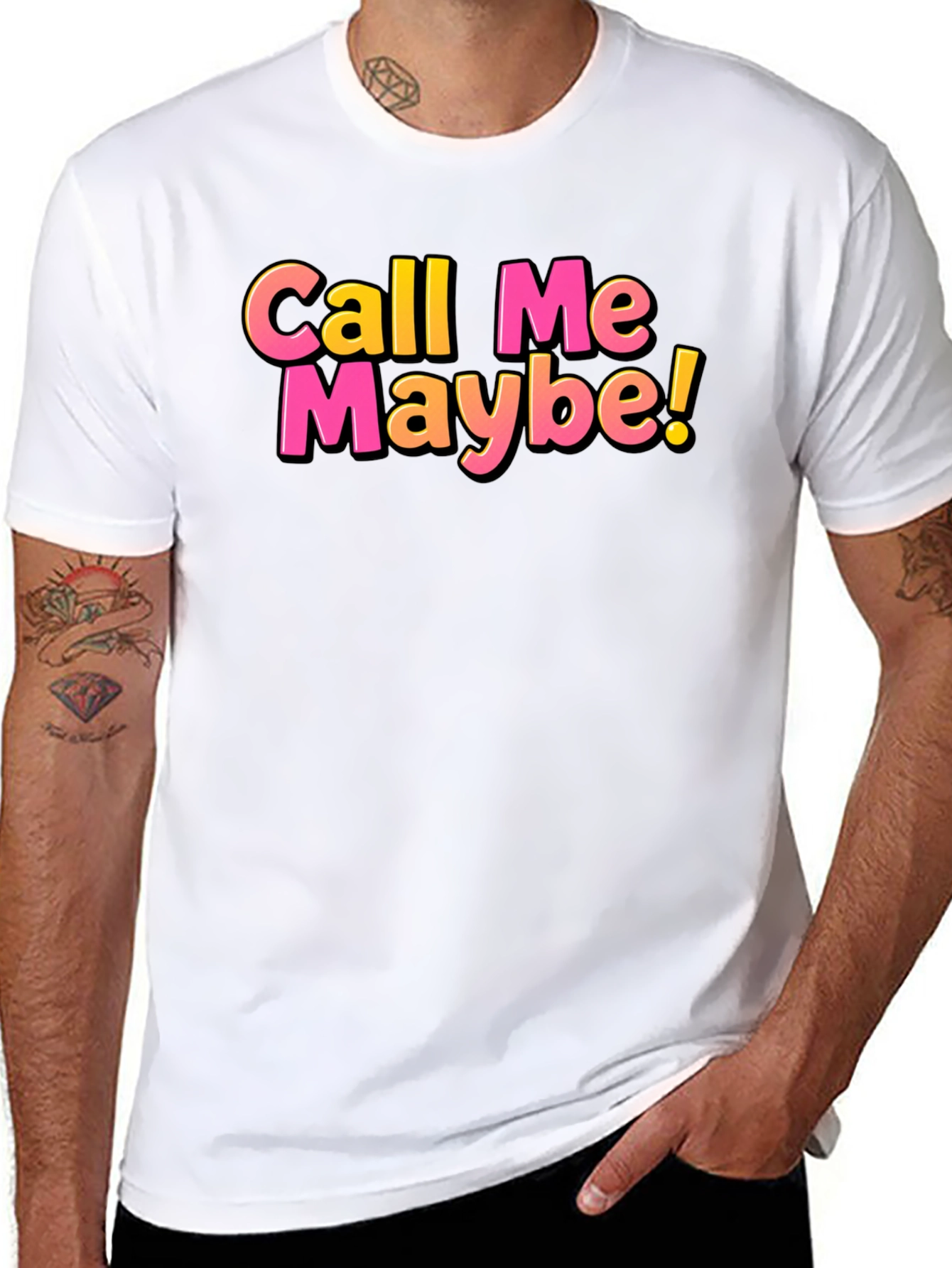 Black Call Me Maybe Black T-Shirt view 8