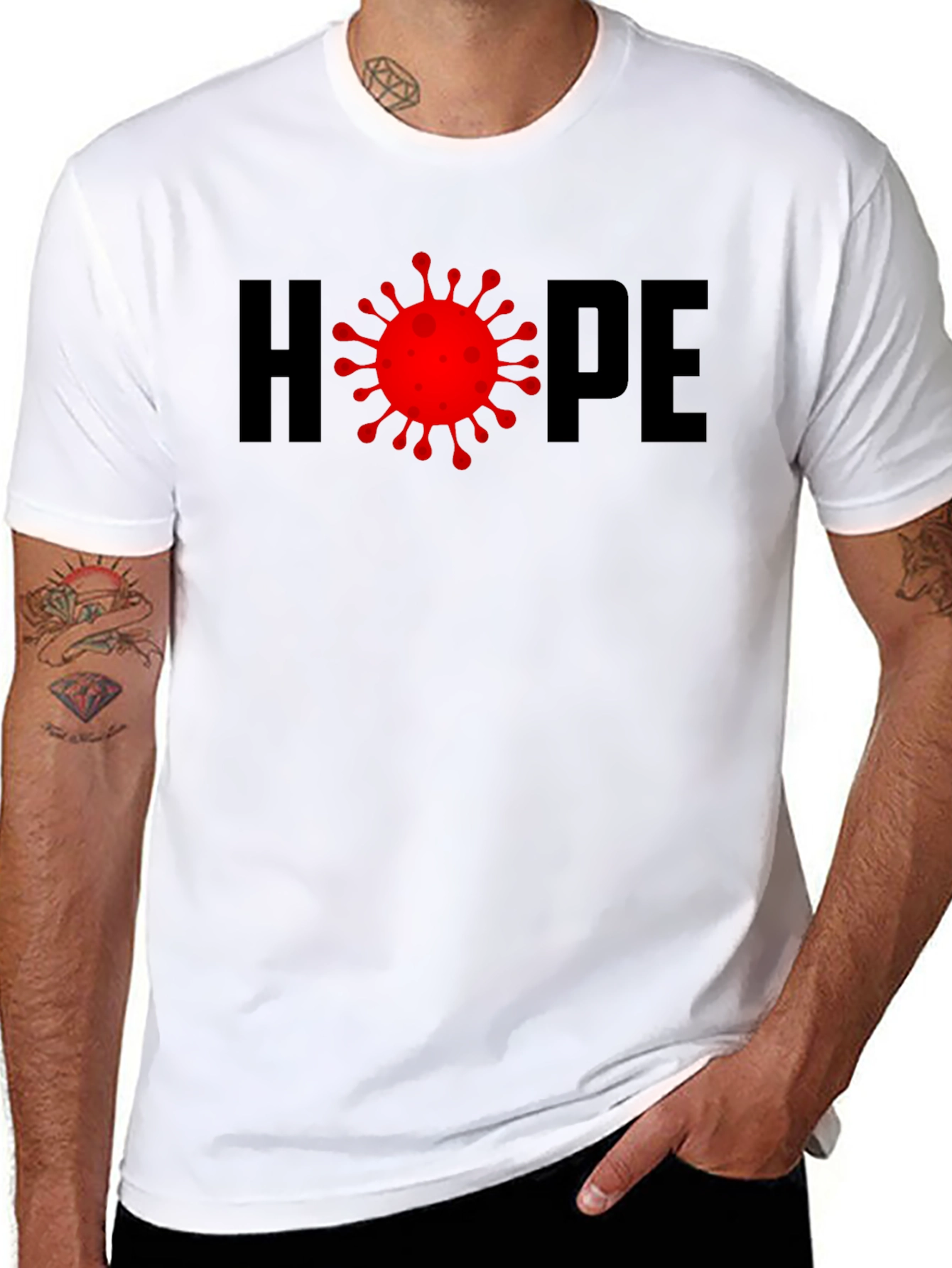 Black Hope Graphic T-Shirt - Positive Message Tee view 8