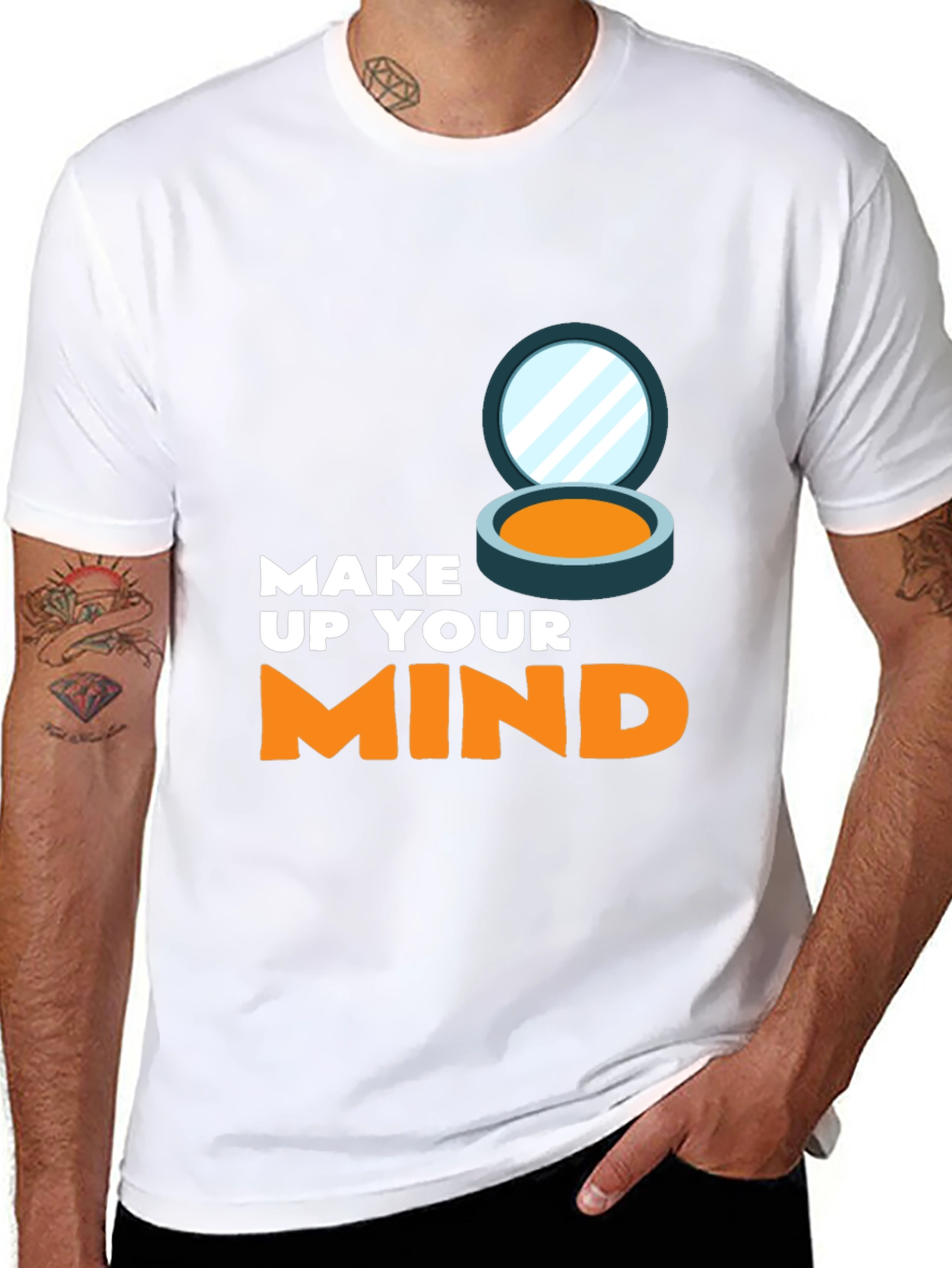 Black Make Up Your Mind Graphic Tee view 8
