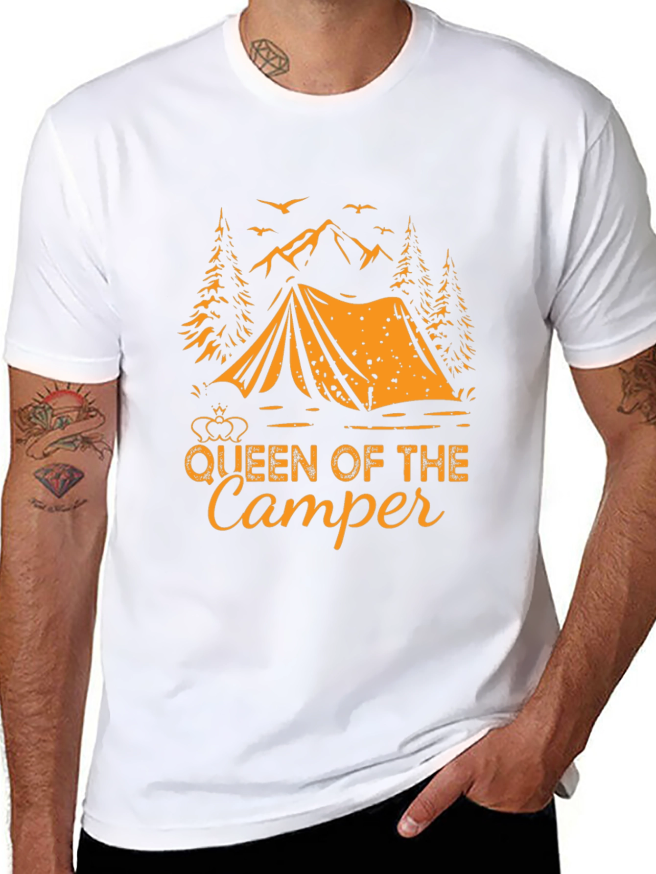 Black Queen of the Camper Graphic T-Shirt view 8