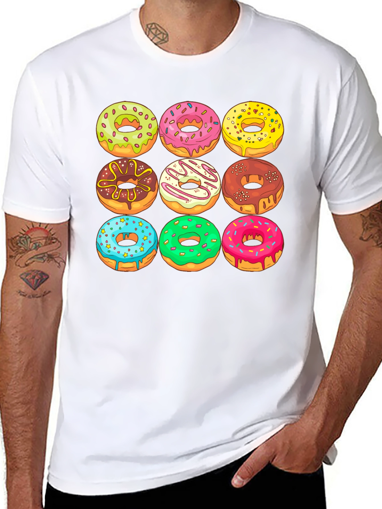 Black Donut Graphic Tee - Deliciously Fun! view 8