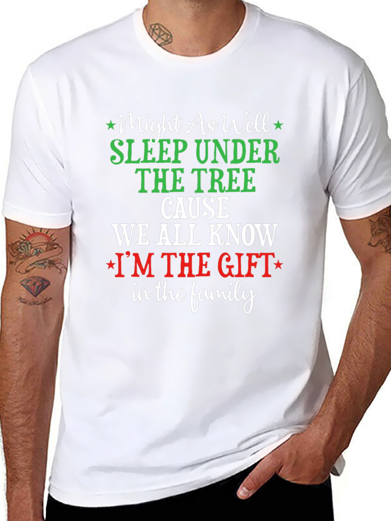 Black Funny Christmas Gift T-Shirt view 8