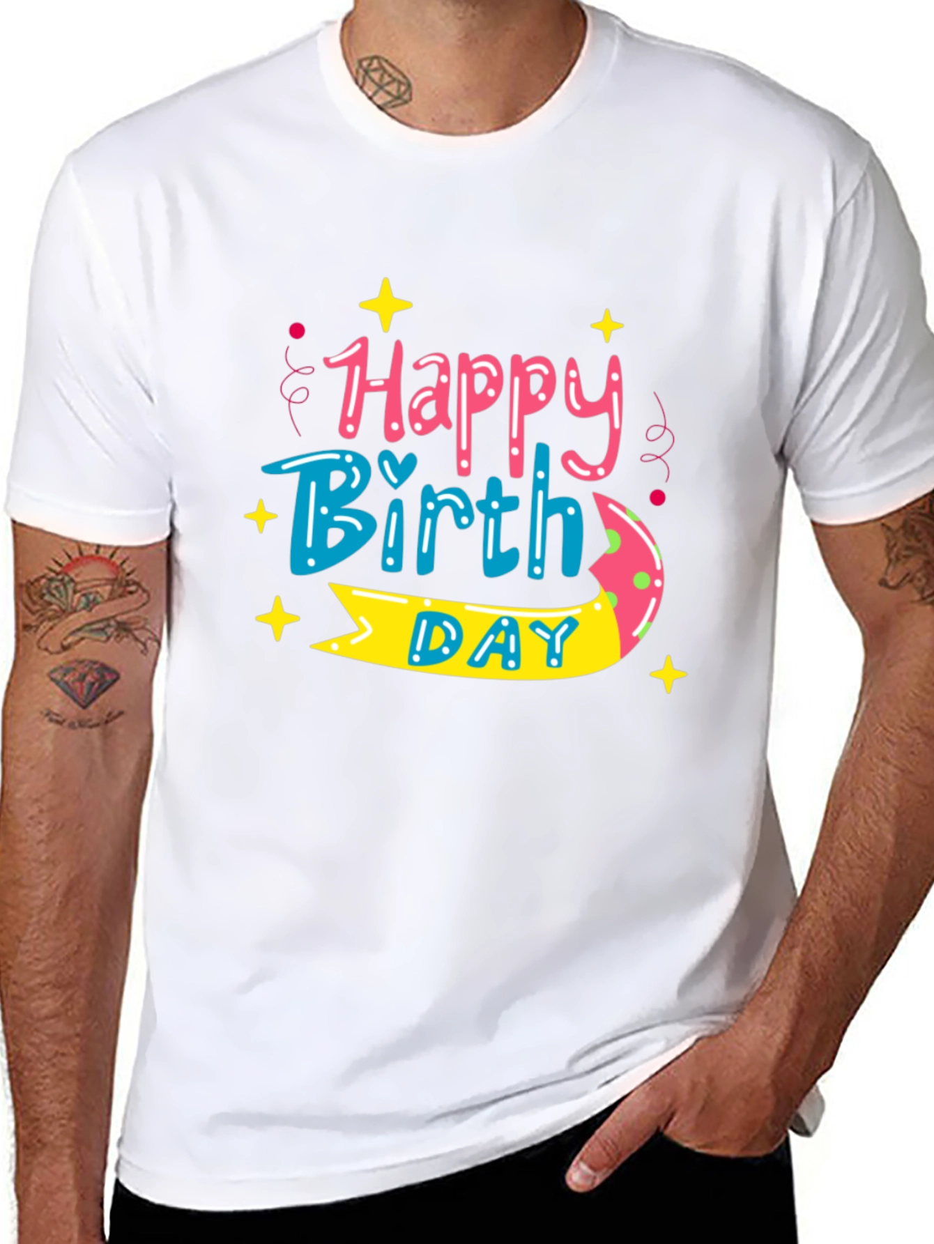 Happy Birthday Graphic Tee - Stylish Celebration Shirt - 8