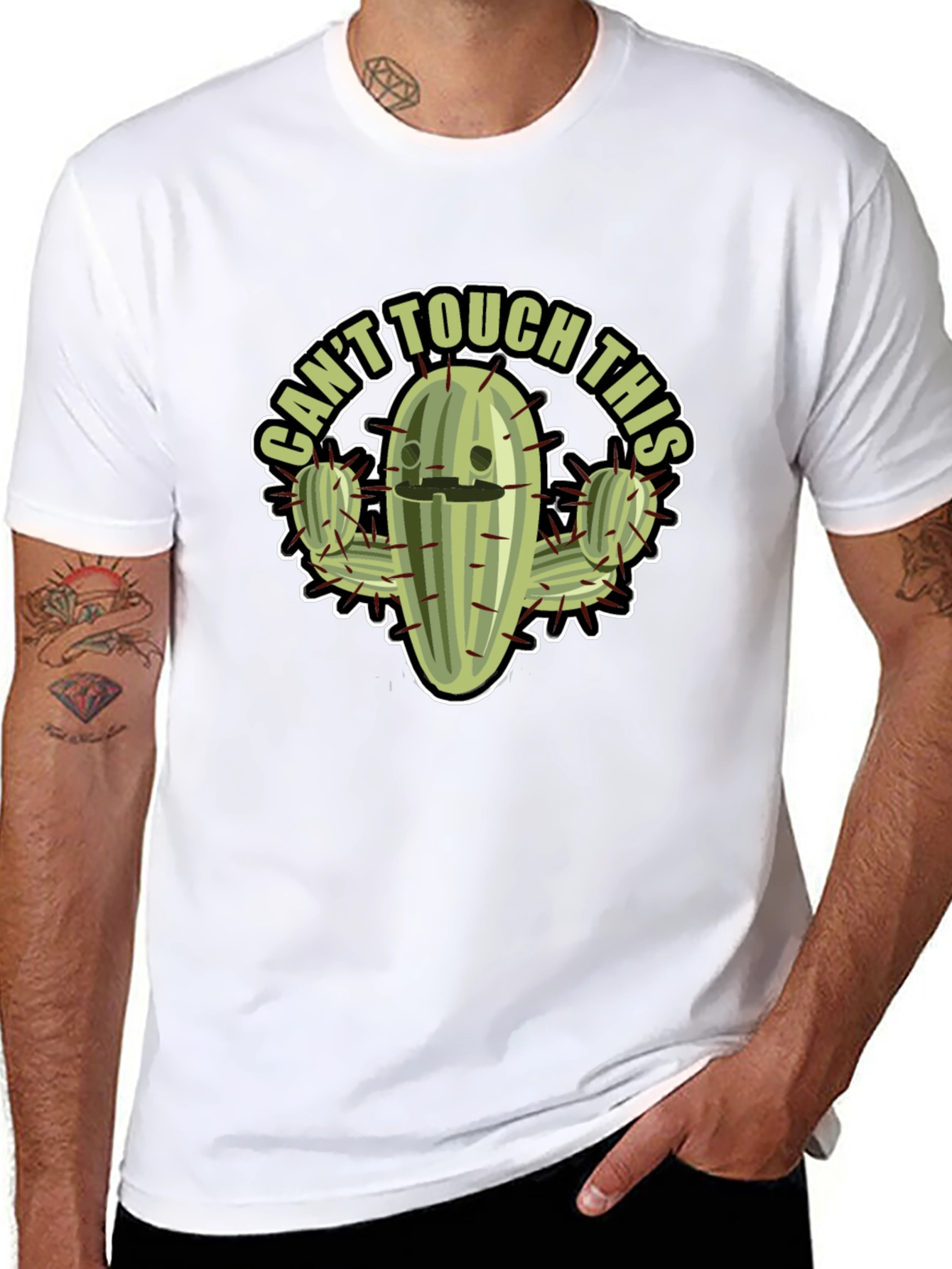 Black Can't Touch This Cactus Graphic Tee view 8