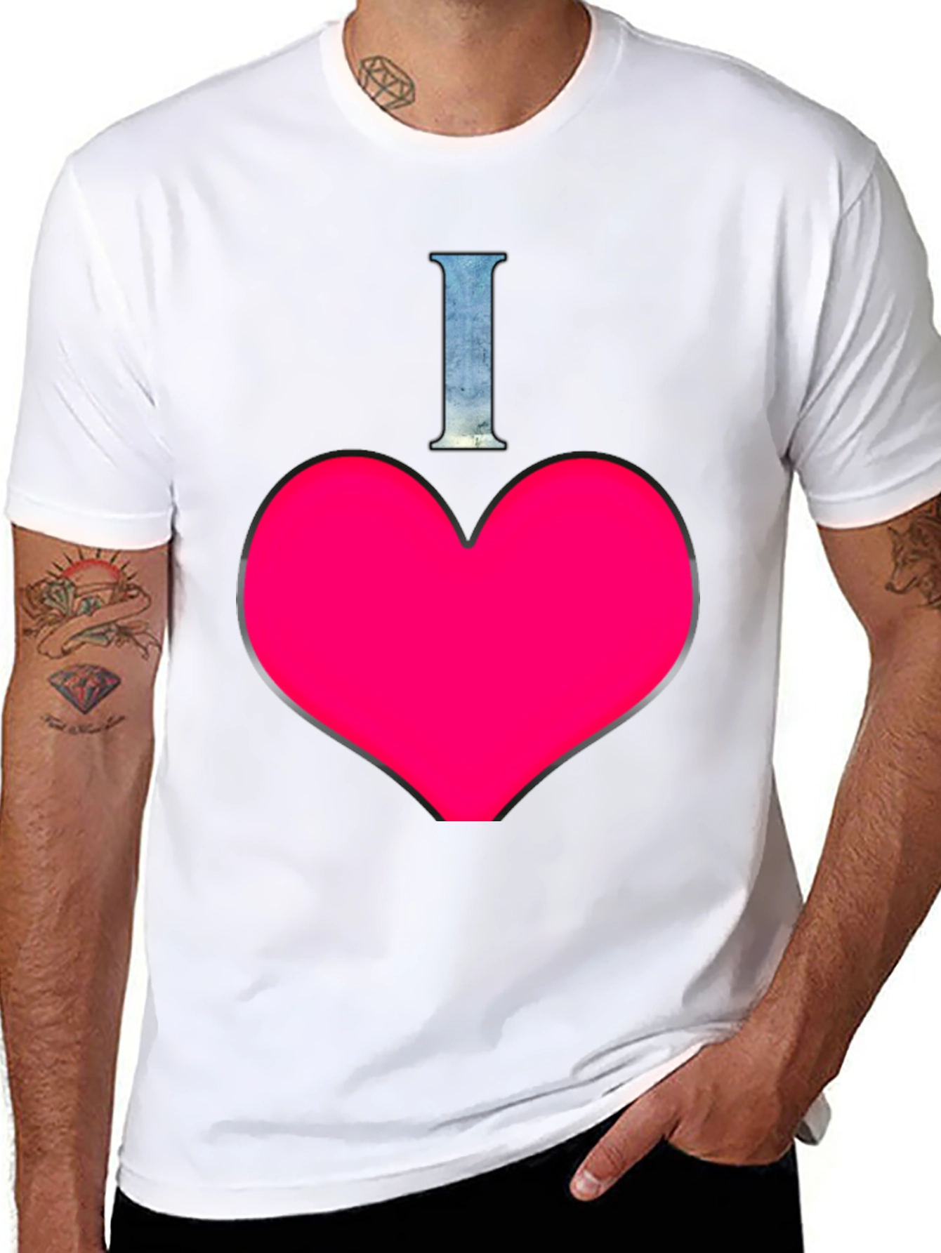 Black I Heart T-Shirt - Stylish Graphic Tee view 8