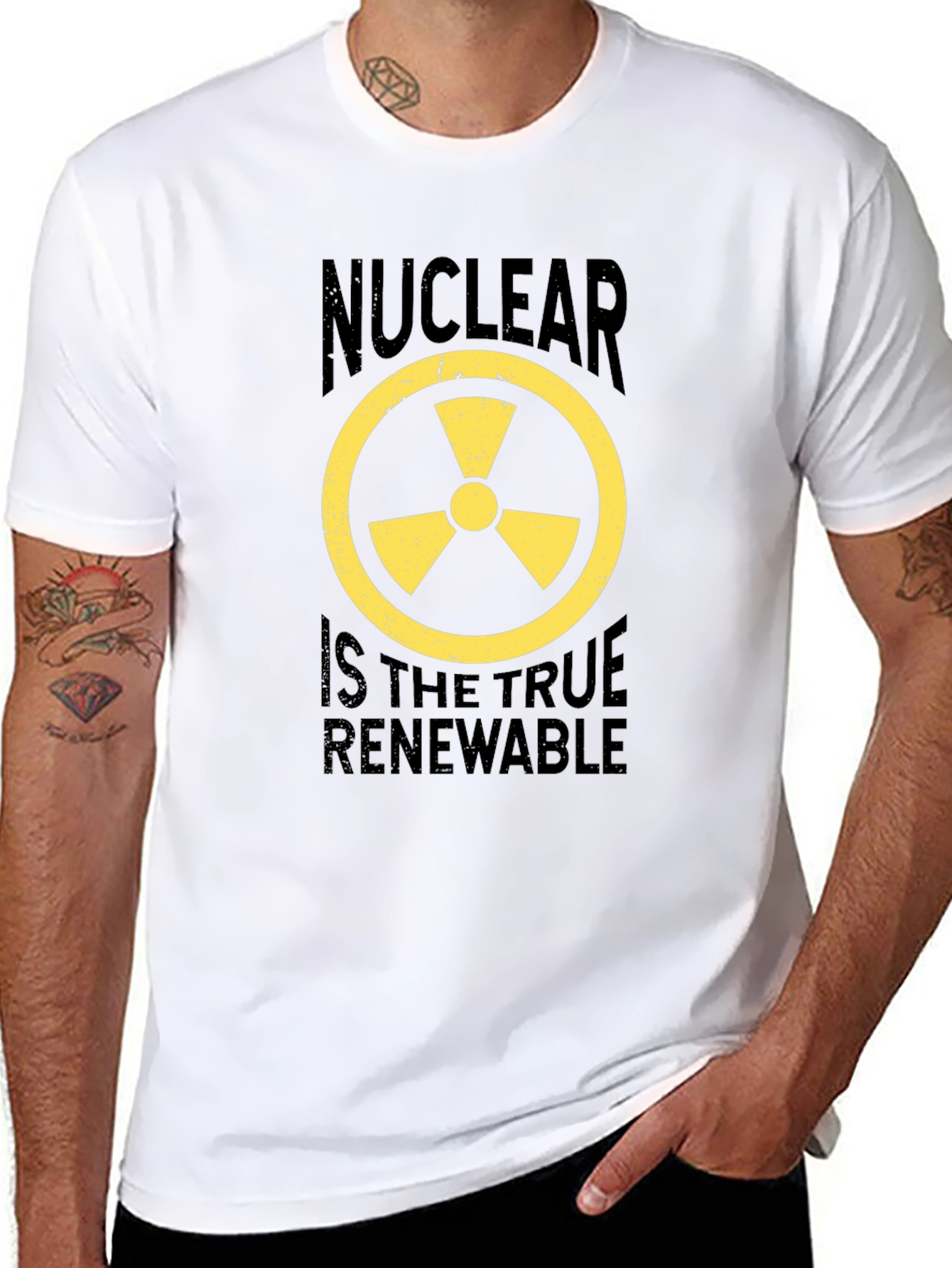Black Nuclear Energy Renewable T-Shirt view 8