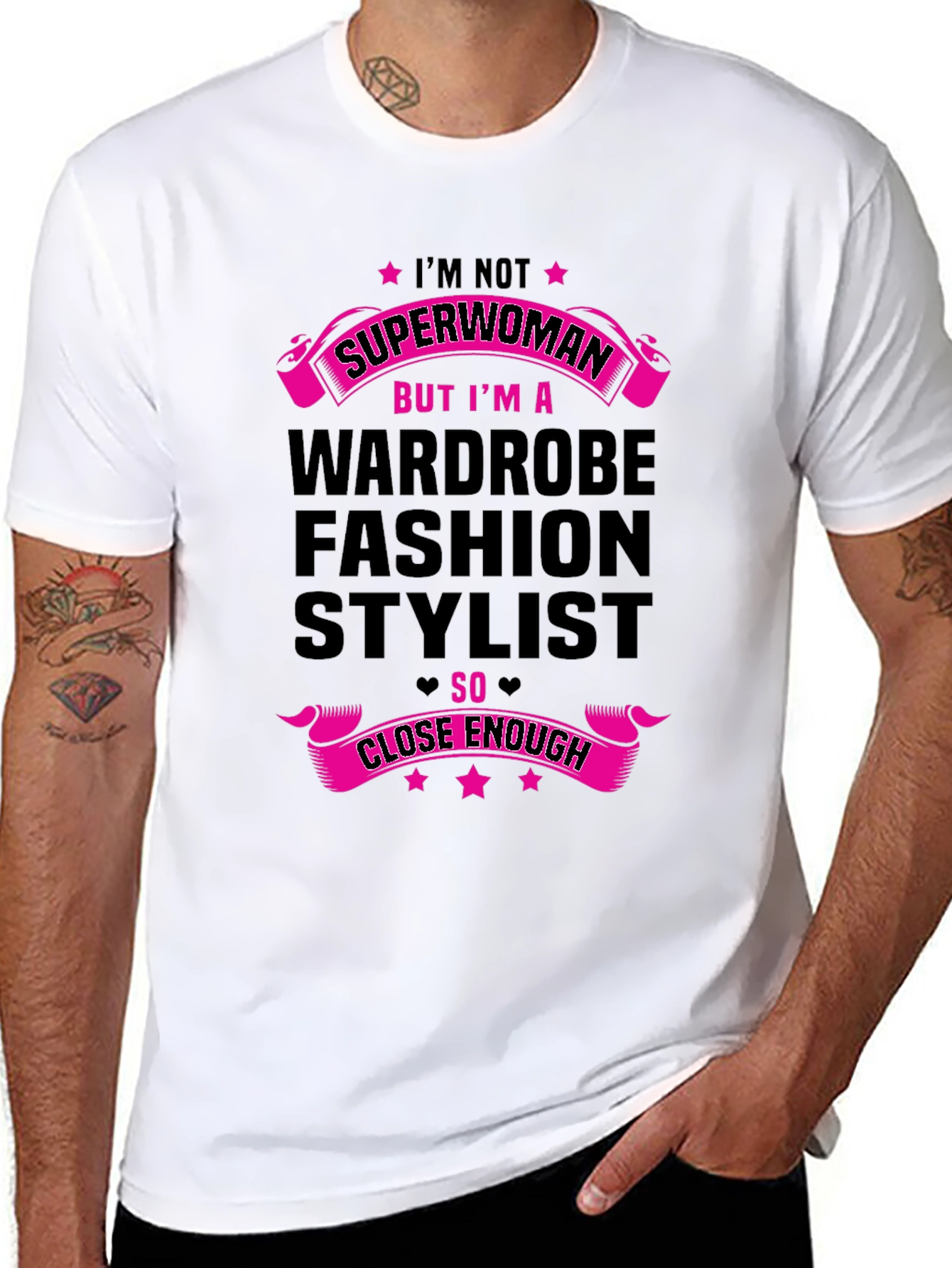 Black Wardrobe Fashion Stylist Graphic T-Shirt view 8