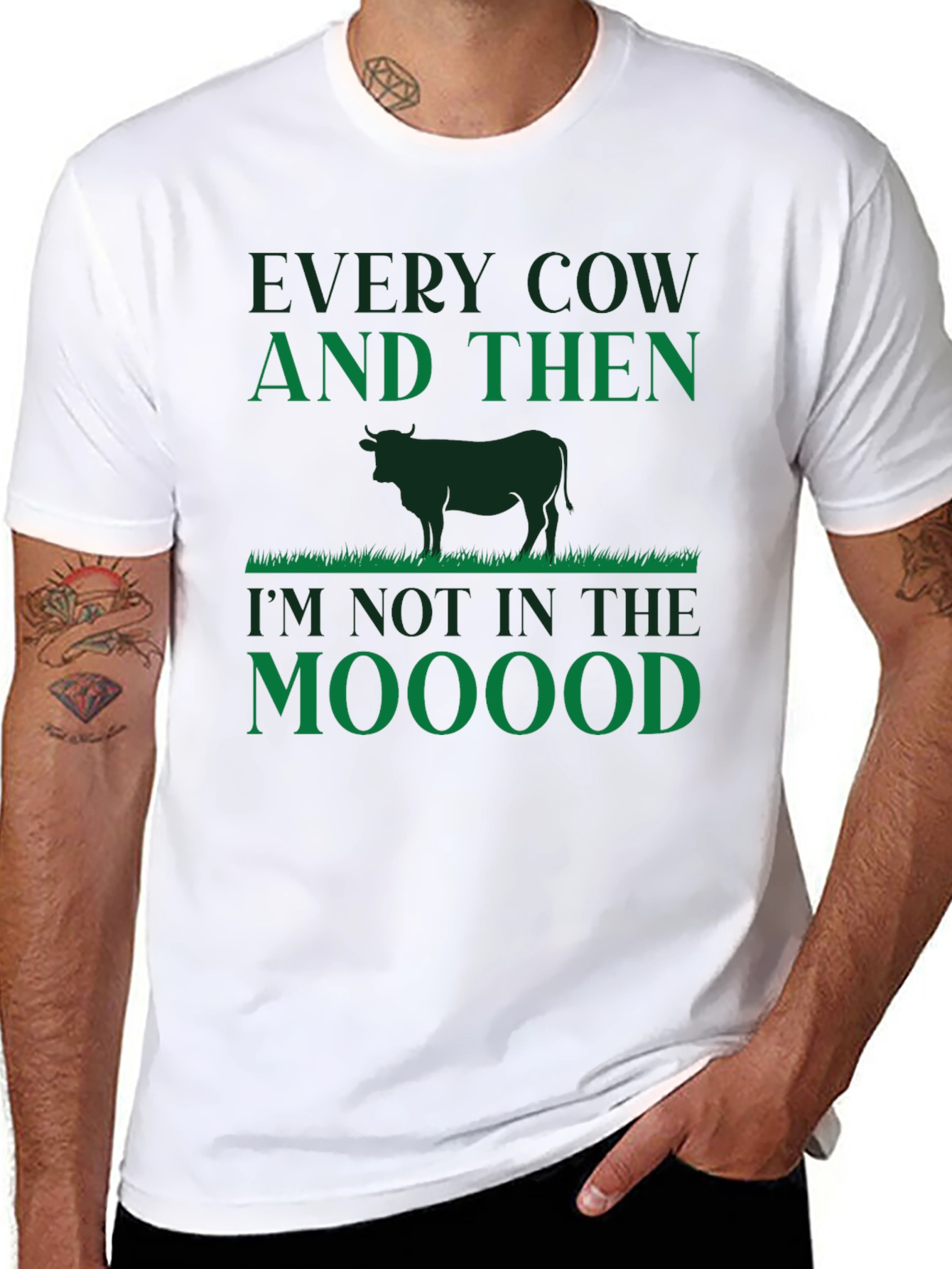 Black Every Cow Funny Graphic Tee view 8