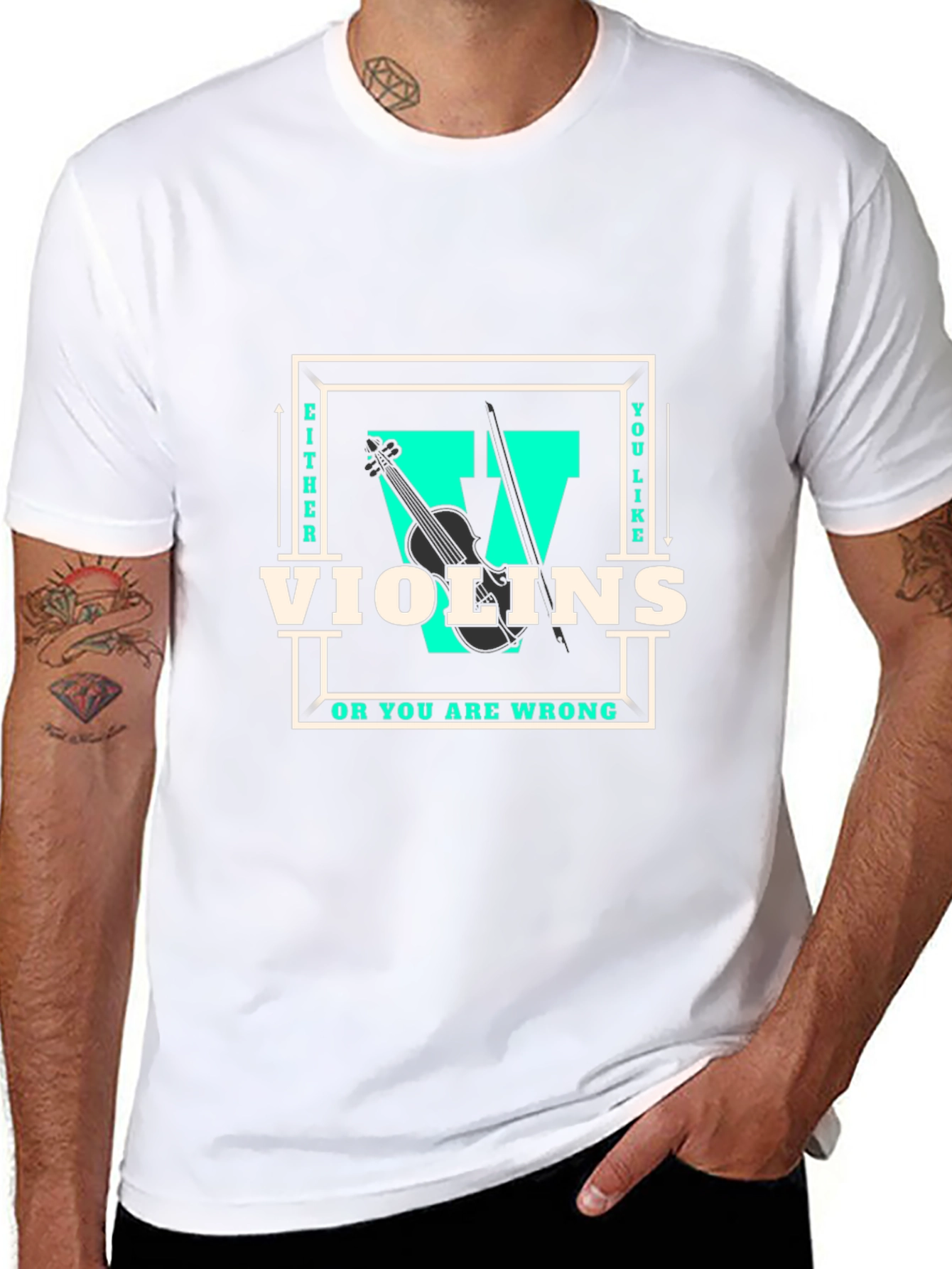 Black Violin Lover T-Shirt - Music Gift view 8