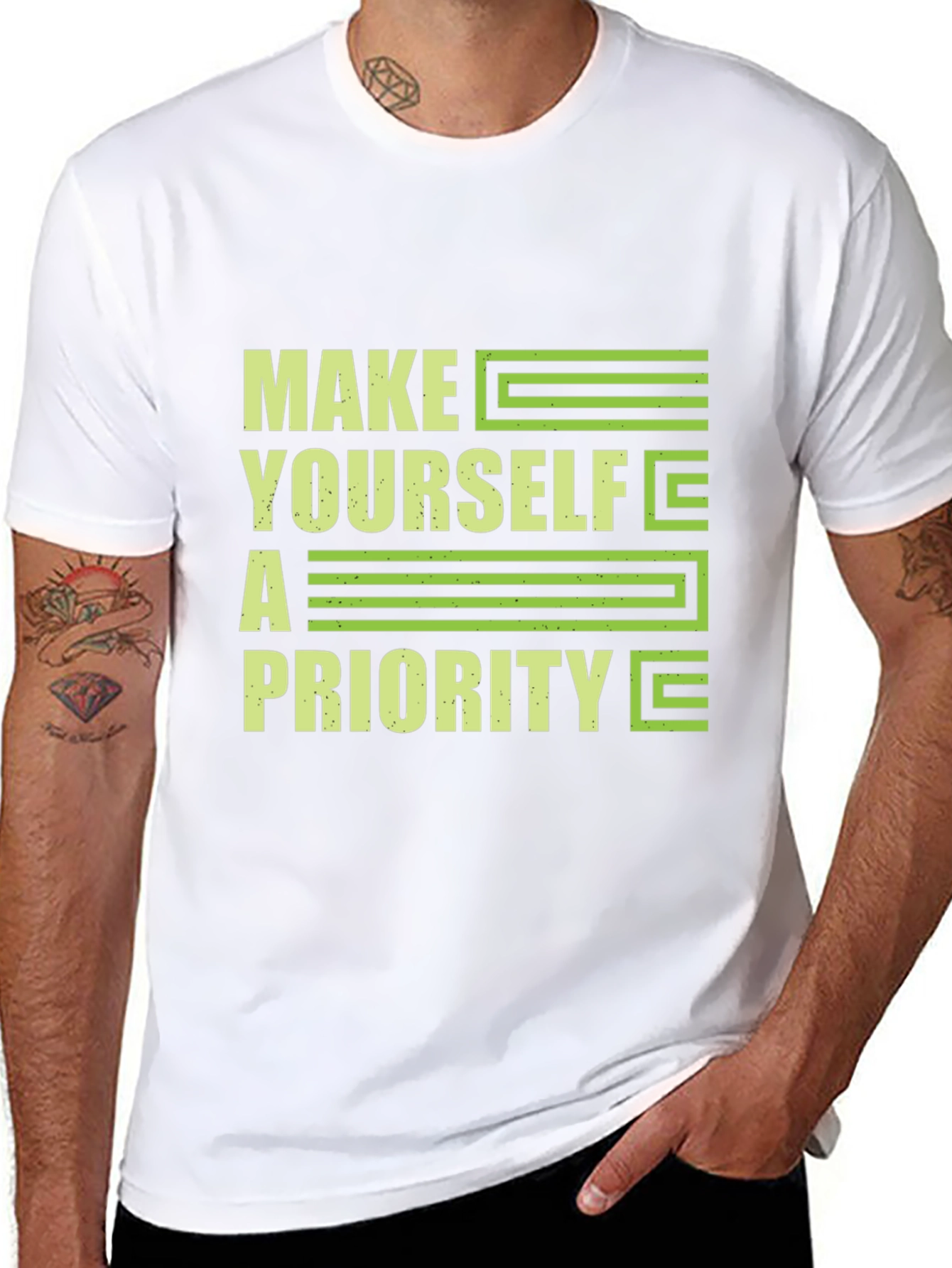 Black Make Yourself a Priority T-Shirt view 8