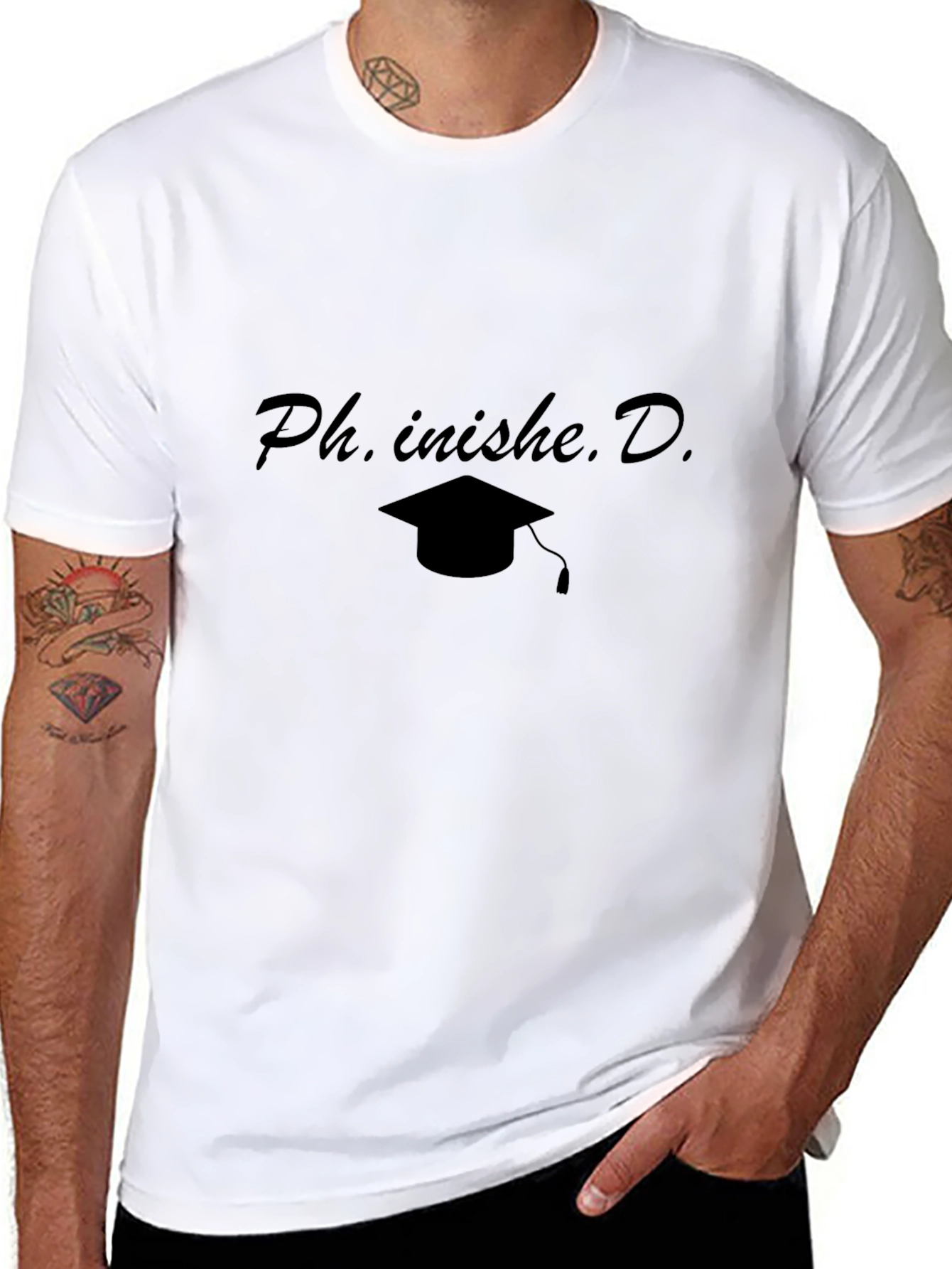 Black Ph.inished. D. Graduation T-Shirt view 8