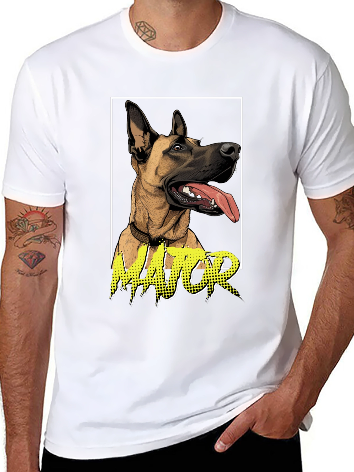 Black Dog Lover's 'Major' Graphic Tee - Black view 8