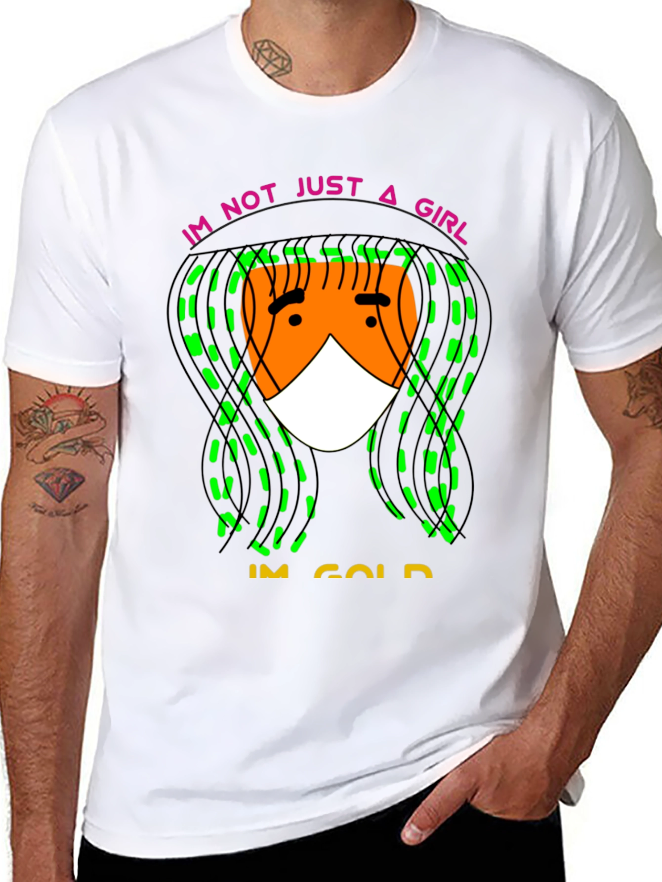 Im Not Just A Girl Im Gold T-Shirt - 8
