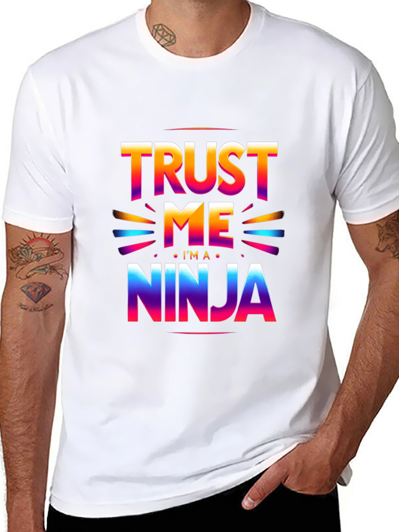 Black Trust Me, I'm a Ninja T-Shirt view 8