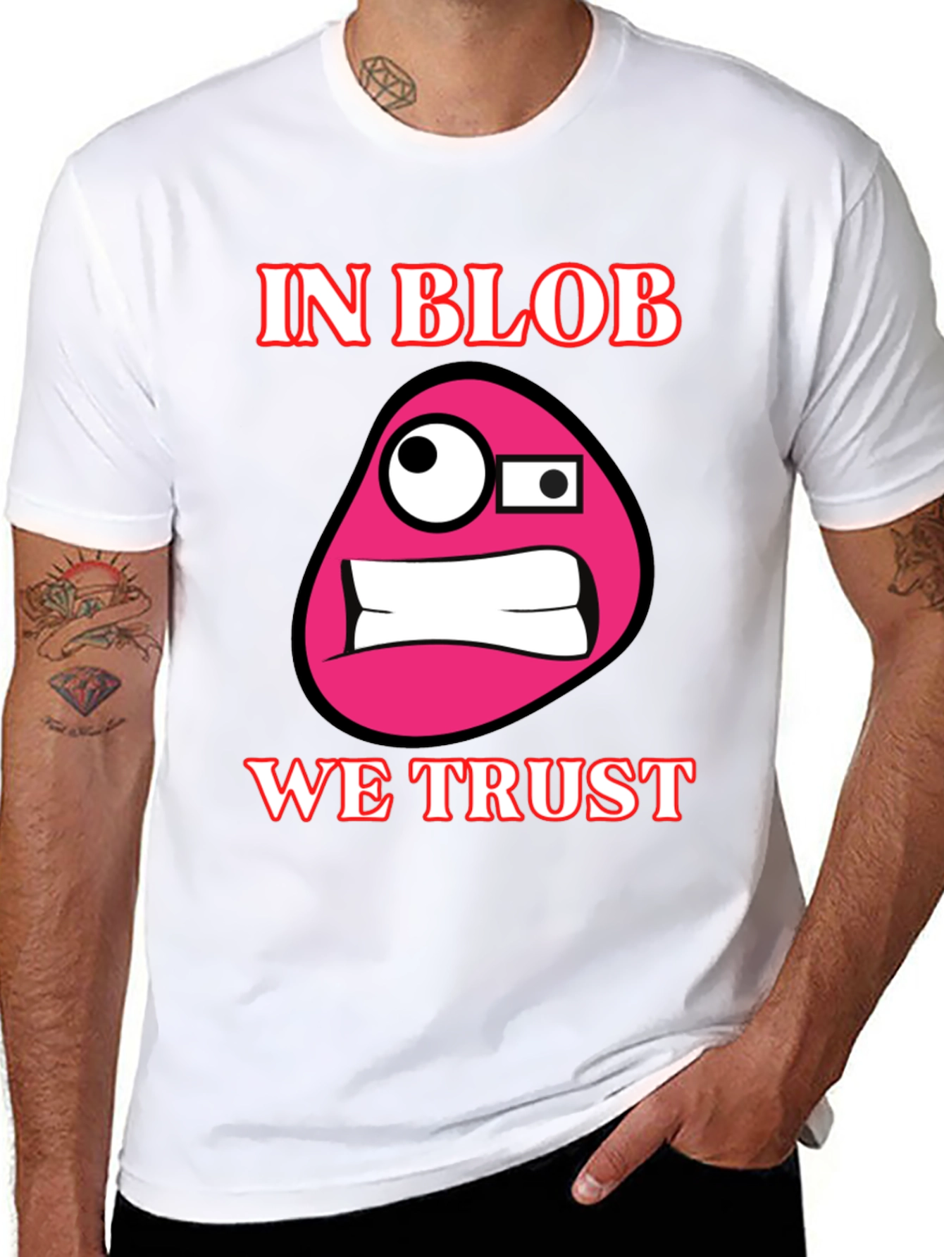 Black In Blob We Trust Funny Graphic Tee view 8
