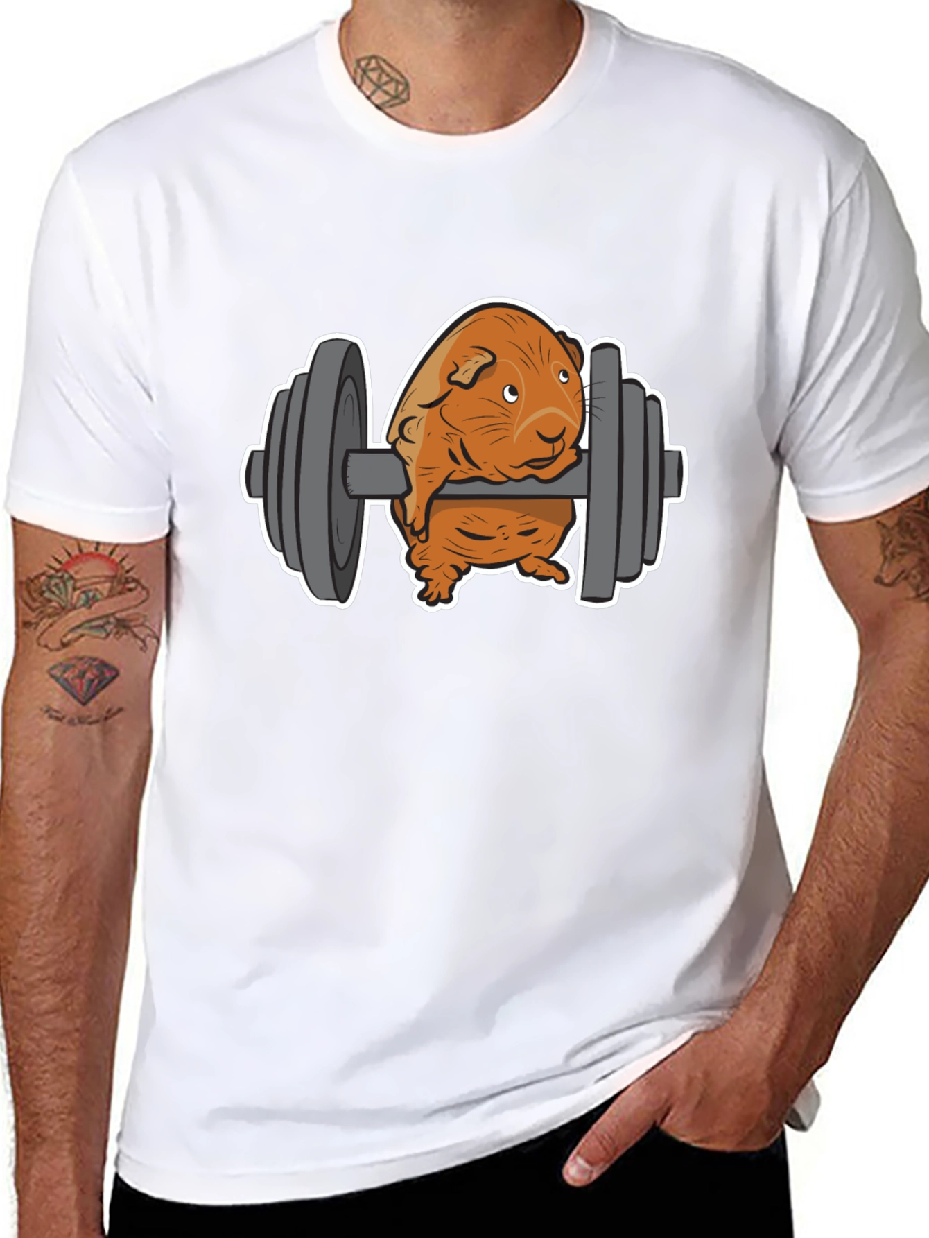 Black Guinea Pig Gym T-Shirt view 8