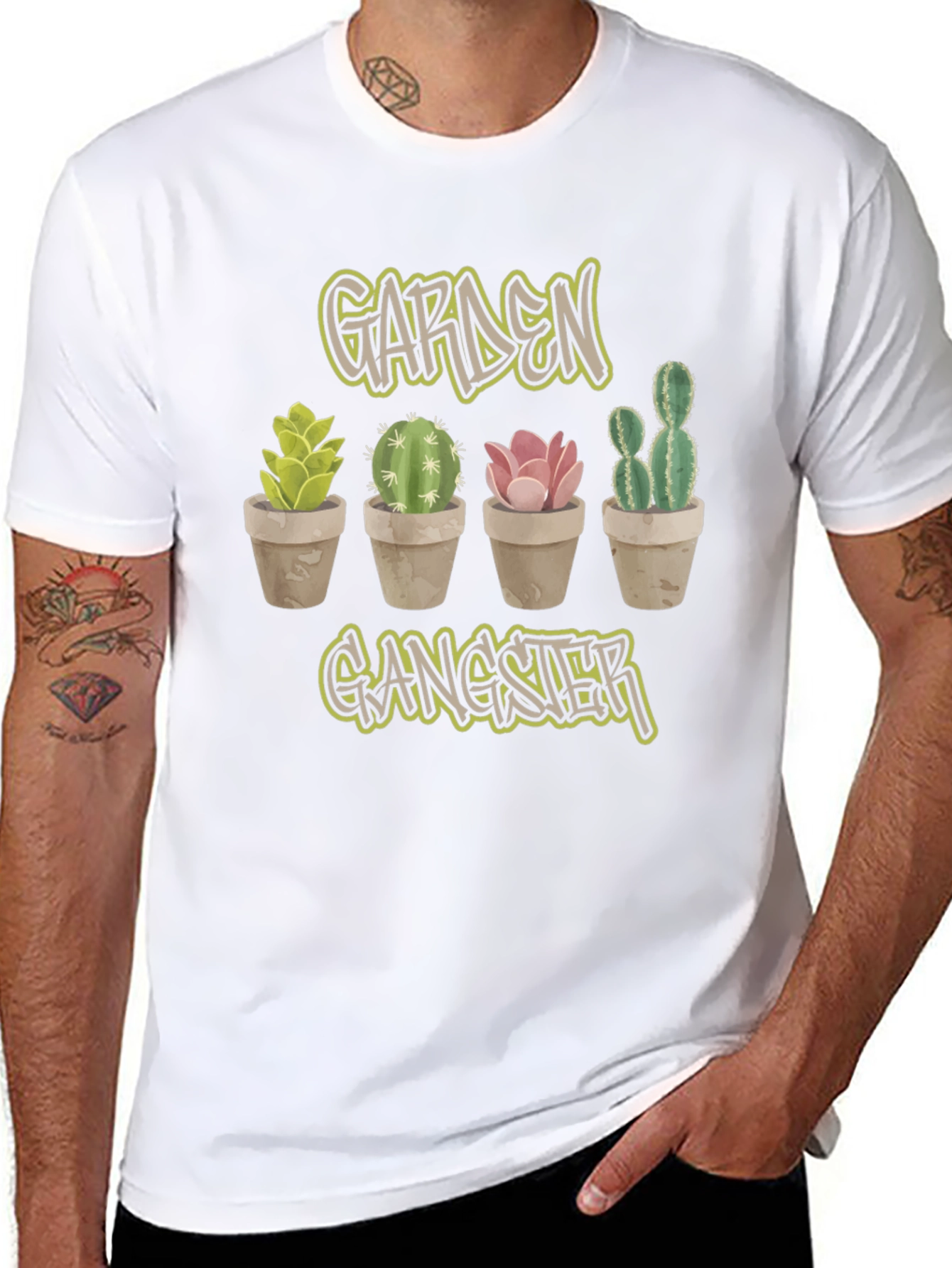 Black Garden Gangster Cactus Tee view 8