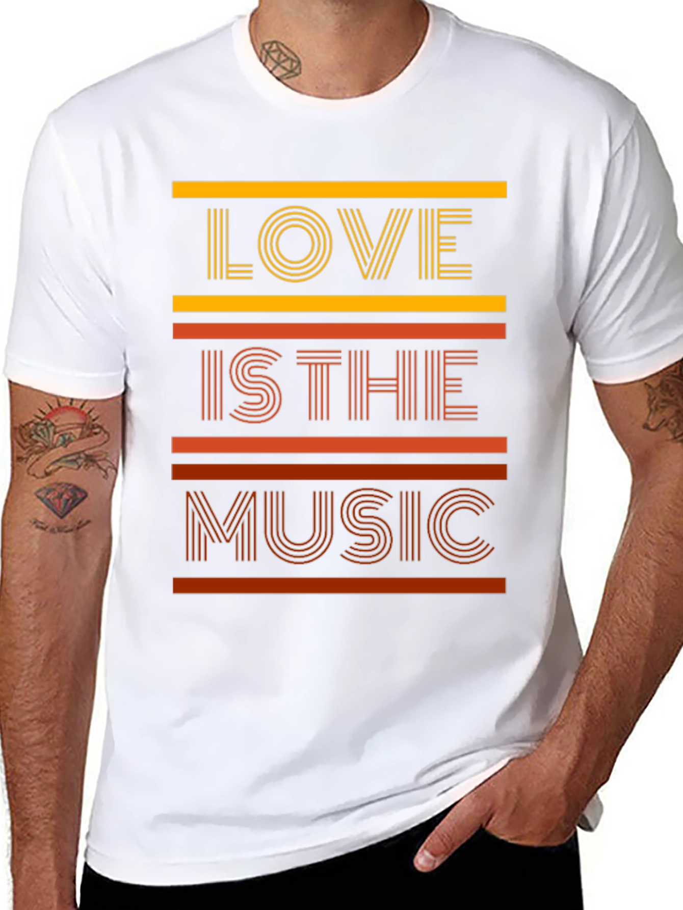 Black Love is the Music T-Shirt - Stylish Graphic Tee view 8