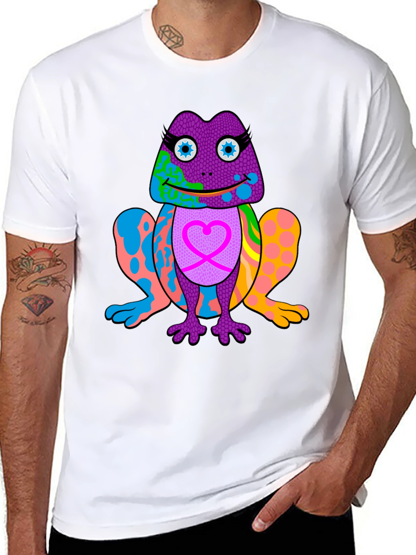 Black Funky Frog Graphic Tee - Vibrant & Unique Design view 8