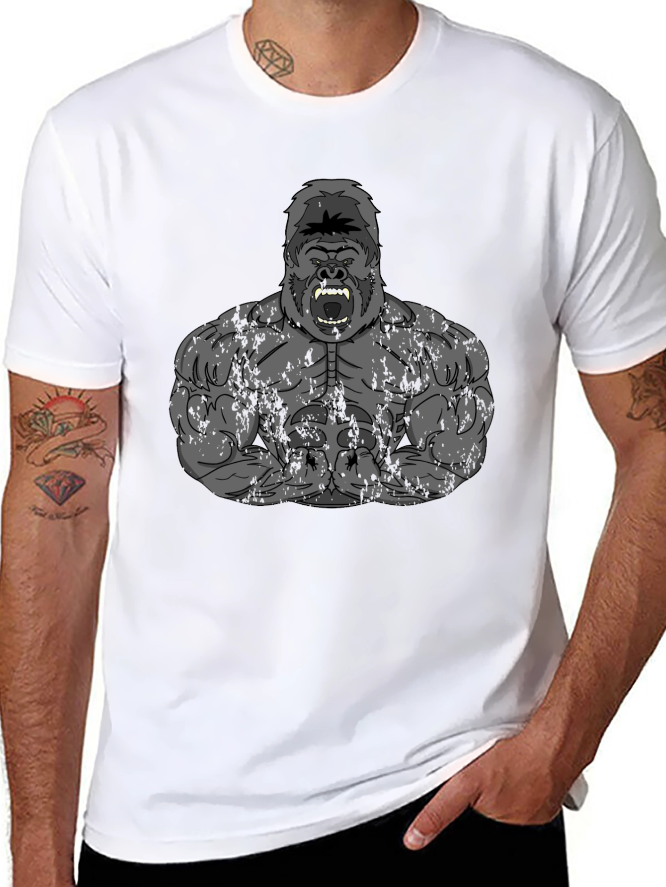 Black Gorilla Gym T-Shirt - Black view 8