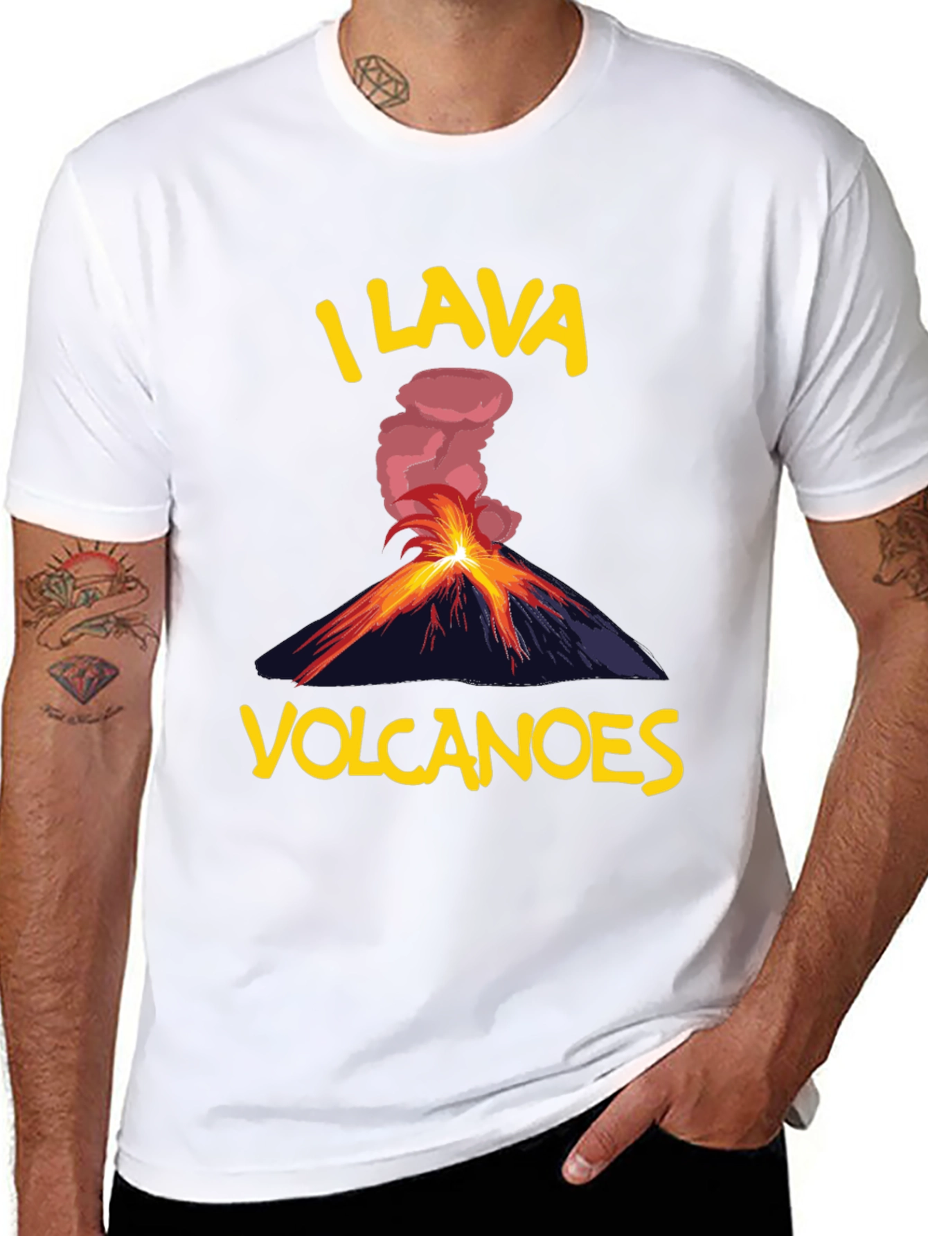 Black I Lava Volcanoes T-Shirt - Funny Volcano Lover Tee view 8