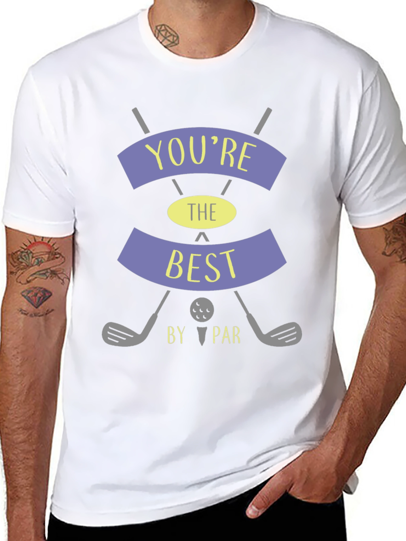 Black You're The Best By Par Golf T-Shirt view 8