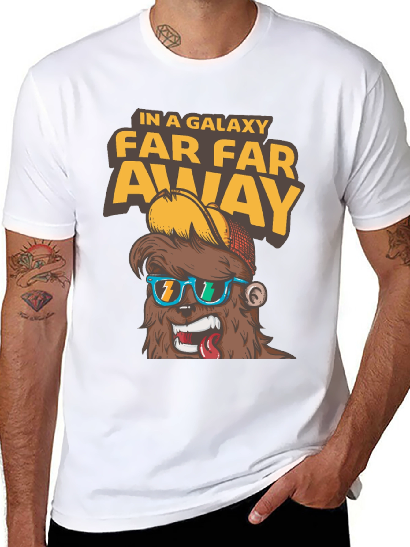 Black Far Far Away Graphic T-Shirt - Men's Black Tee view 8