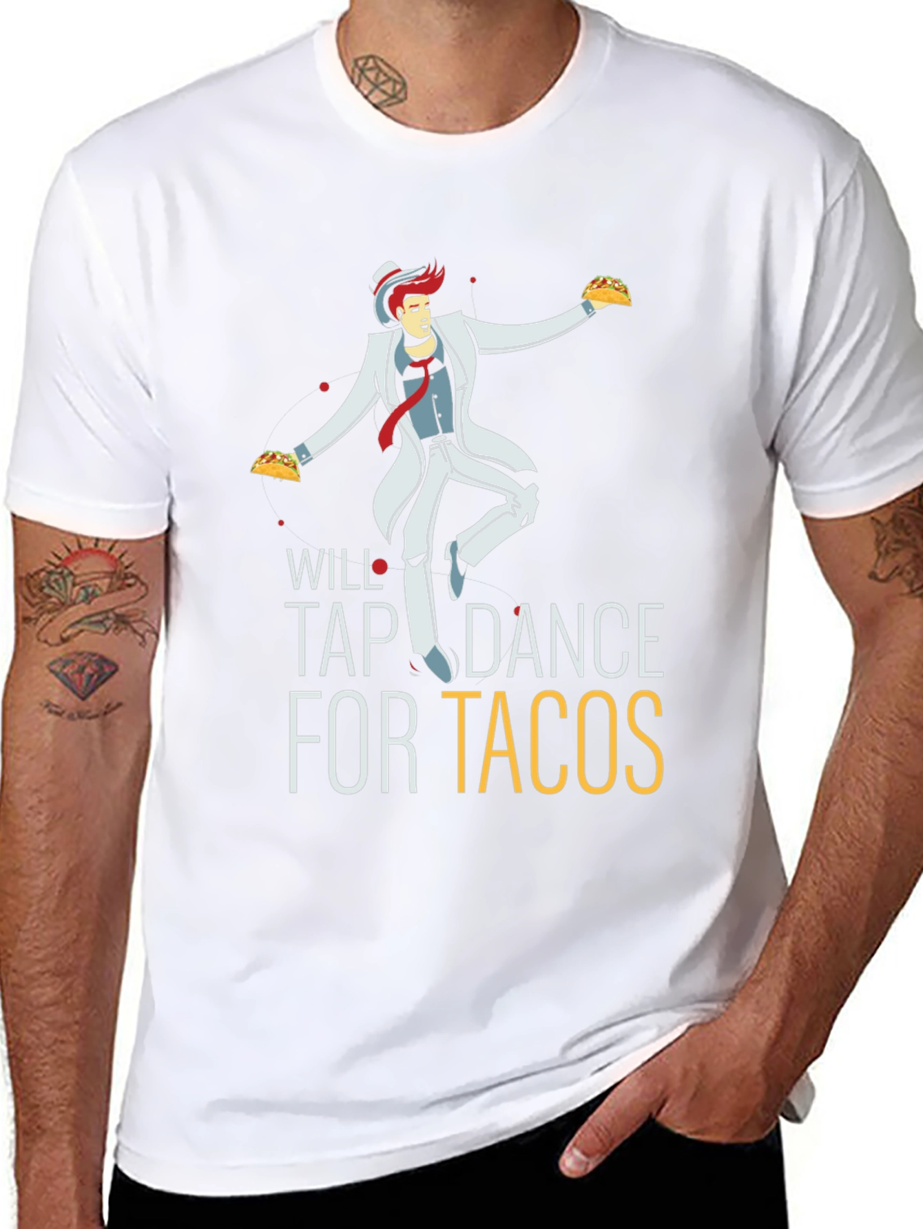 Black Will Tap Dance for Tacos - Novelty Graphic Tee view 8
