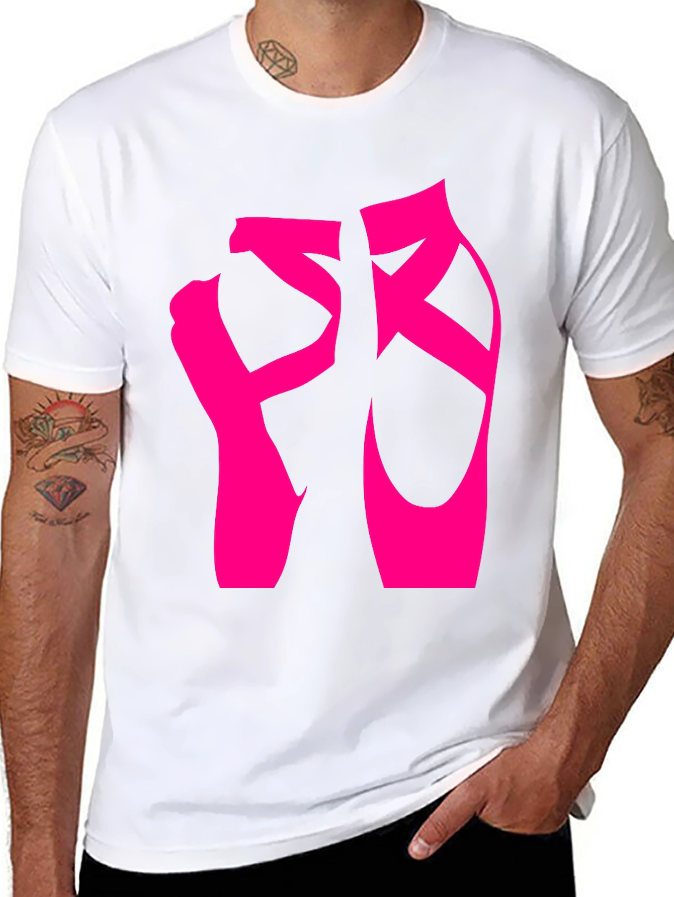 Black Ballet Shoes Graphic Tee - Dance Lover T-Shirt view 8