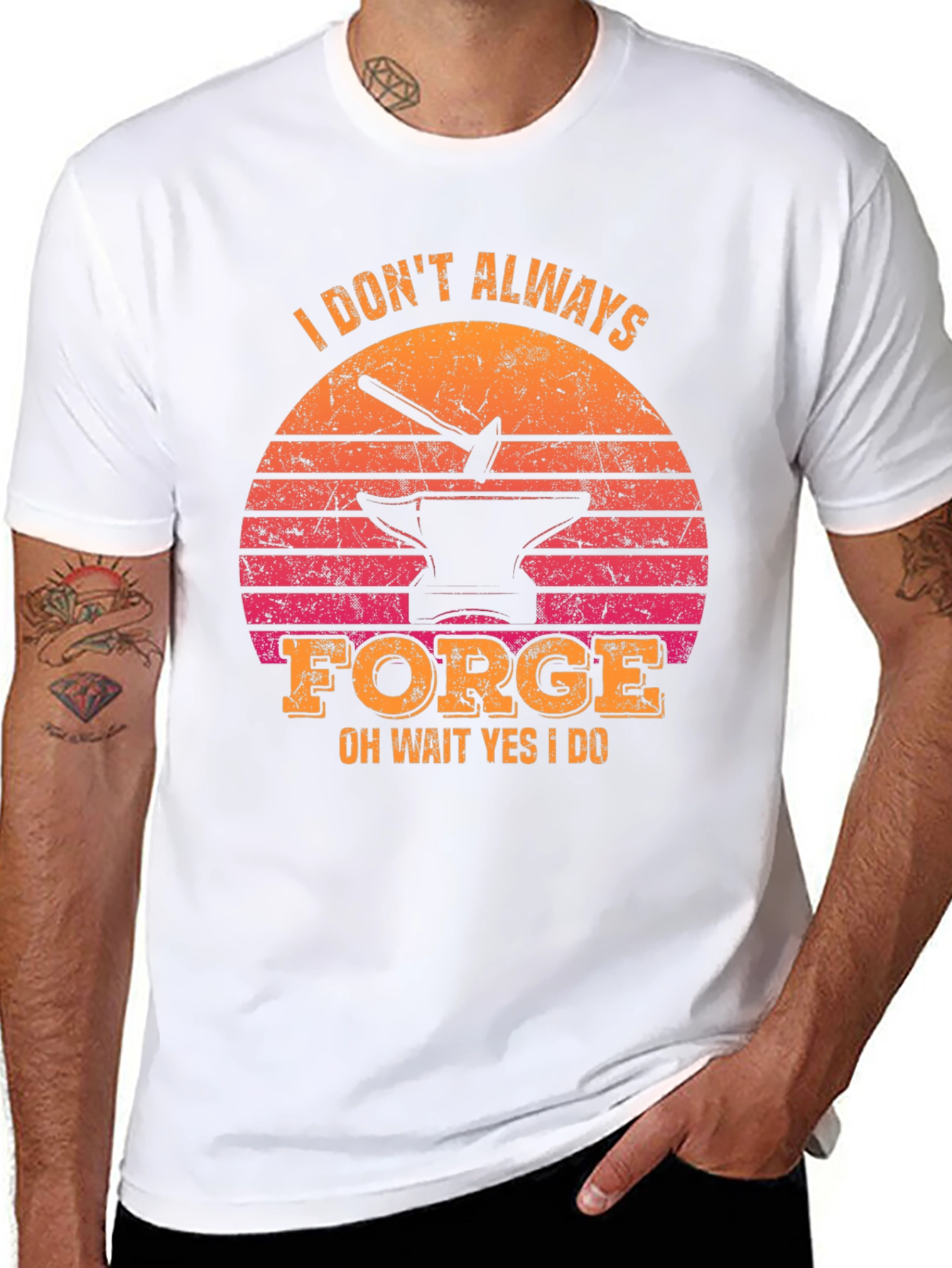 Black Funny Blacksmith T-Shirt - "I Don't Always Forge" view 8
