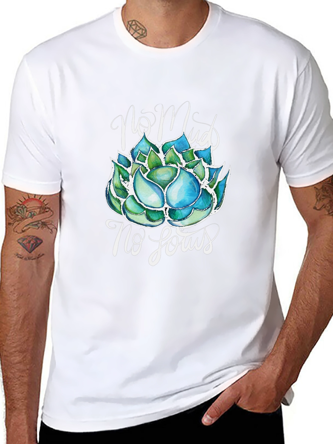 No Mud, No Lotus T-Shirt - Zen Garden Tee - 8