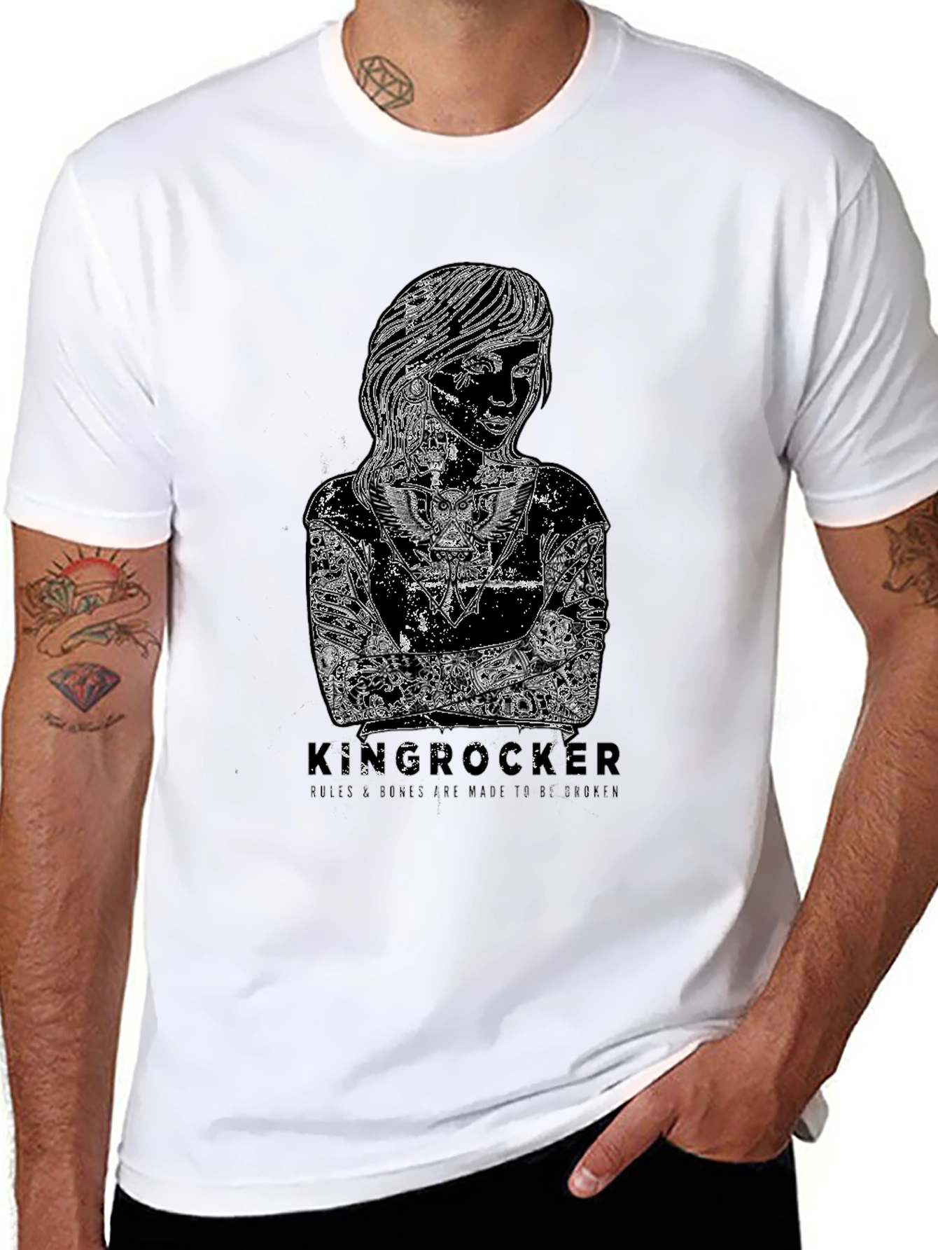 Black Kinserocker Graphic Print Black T-Shirt view 8