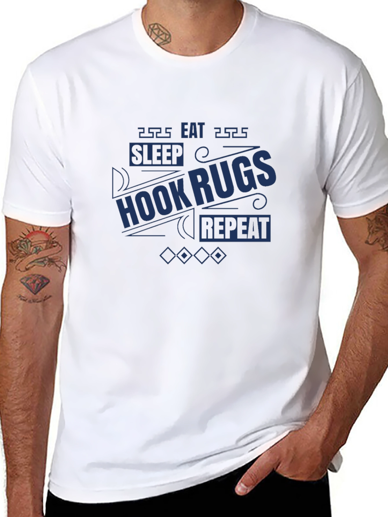 Black Hook Rugs T-Shirt: Sleep, Eat, Repeat! view 8