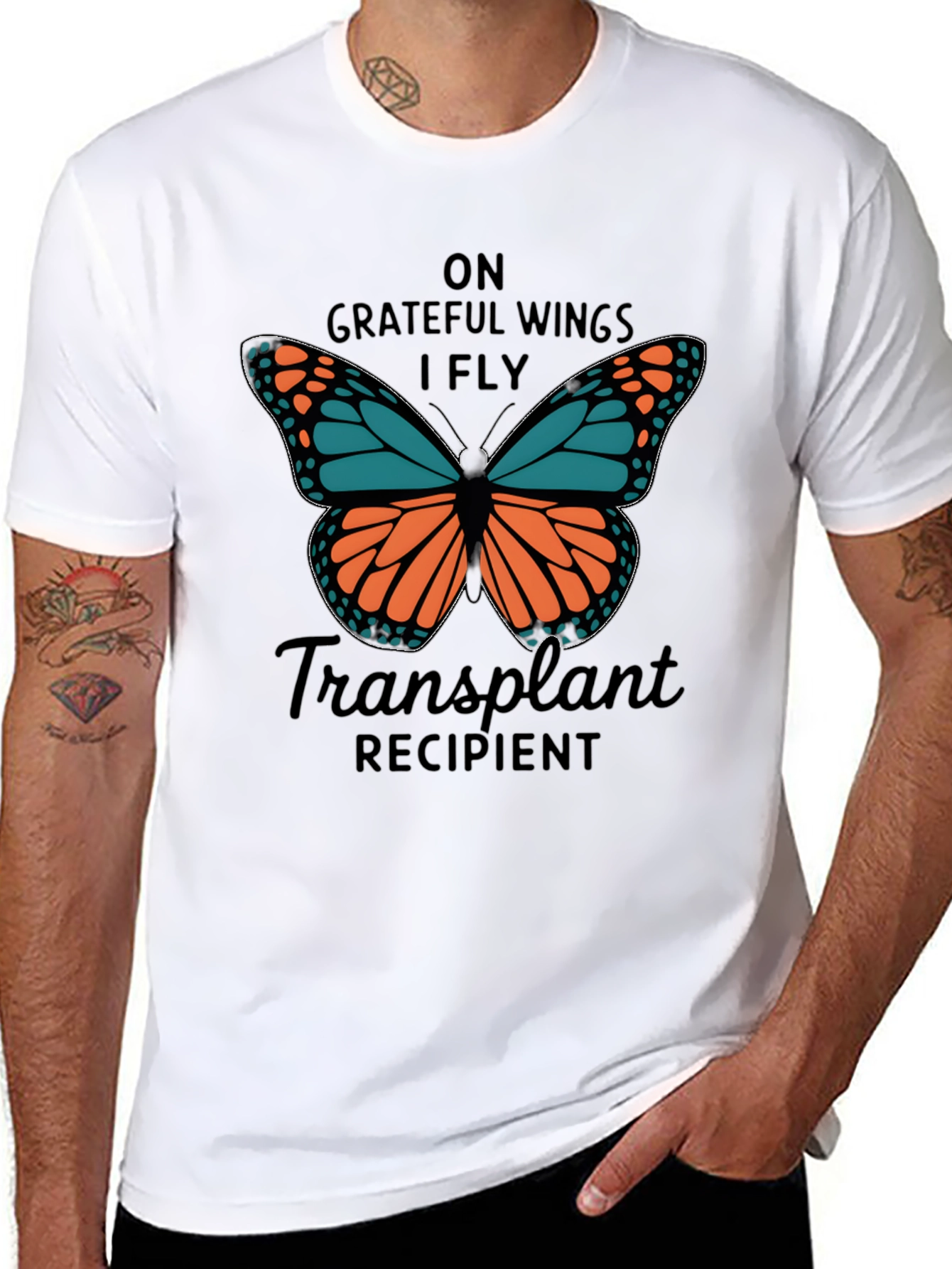 Grateful Wings Transplant Recipient T-Shirt - 8