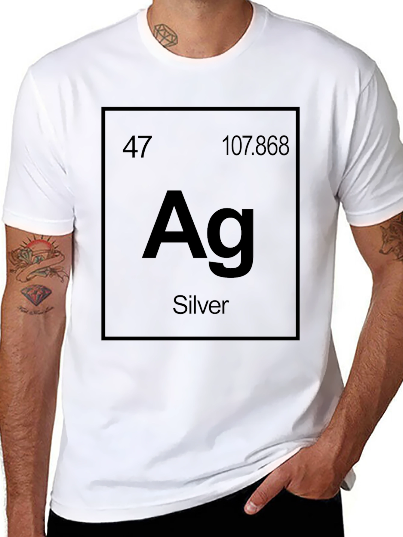 Silver Element Periodic Table T-Shirt - 8