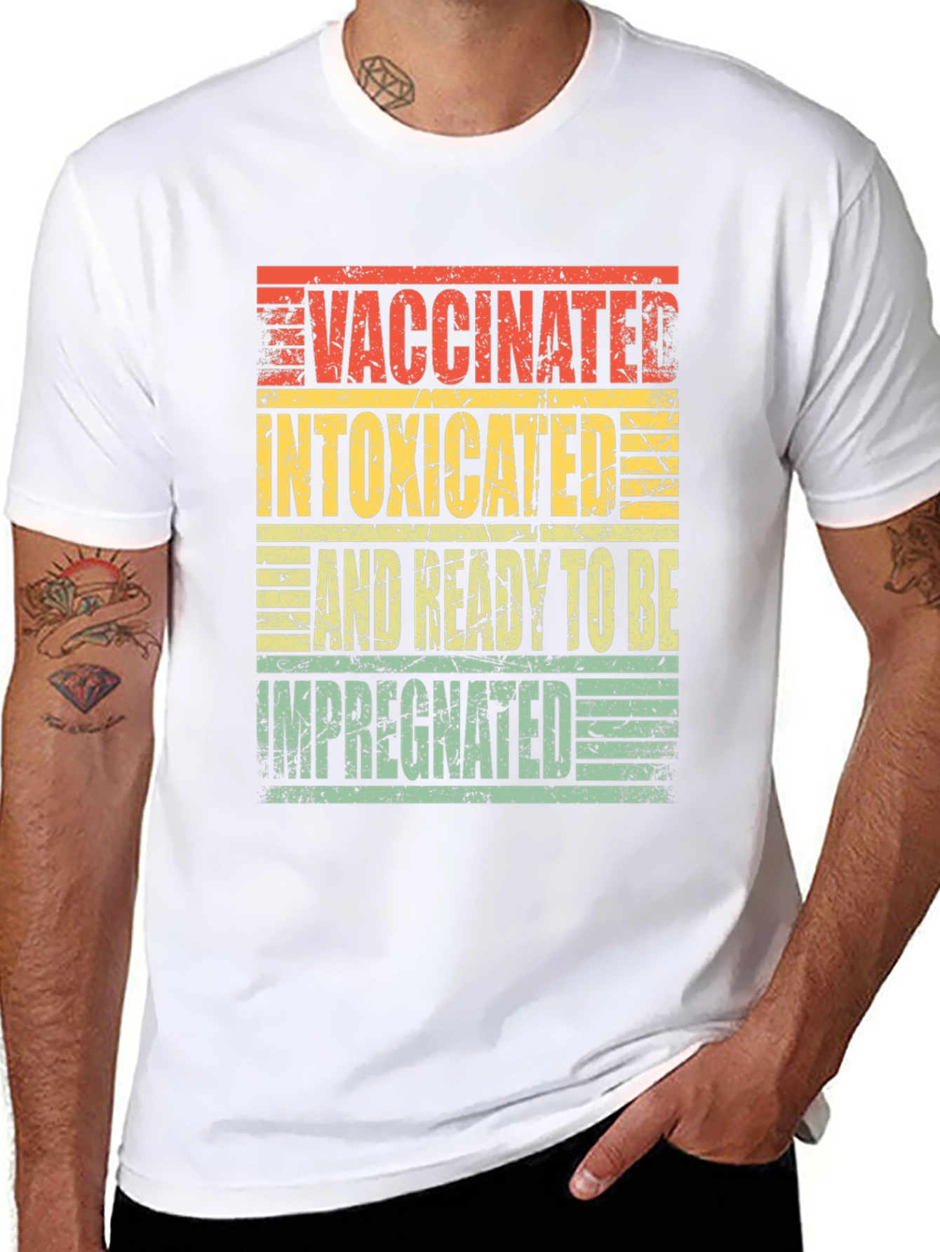 Black Vaccinated and Ready T-Shirt view 8