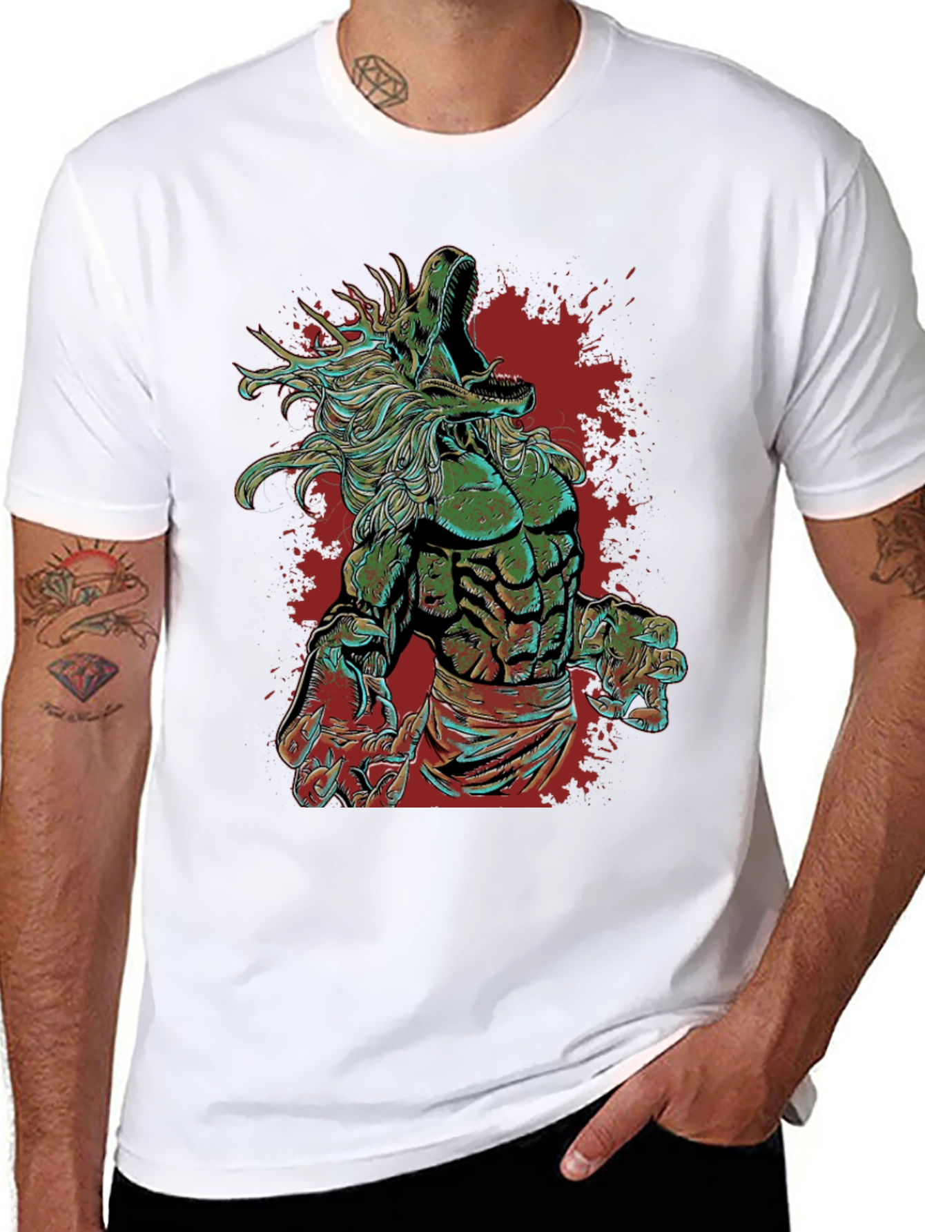 Black Monster Graphic Print Tee view 8