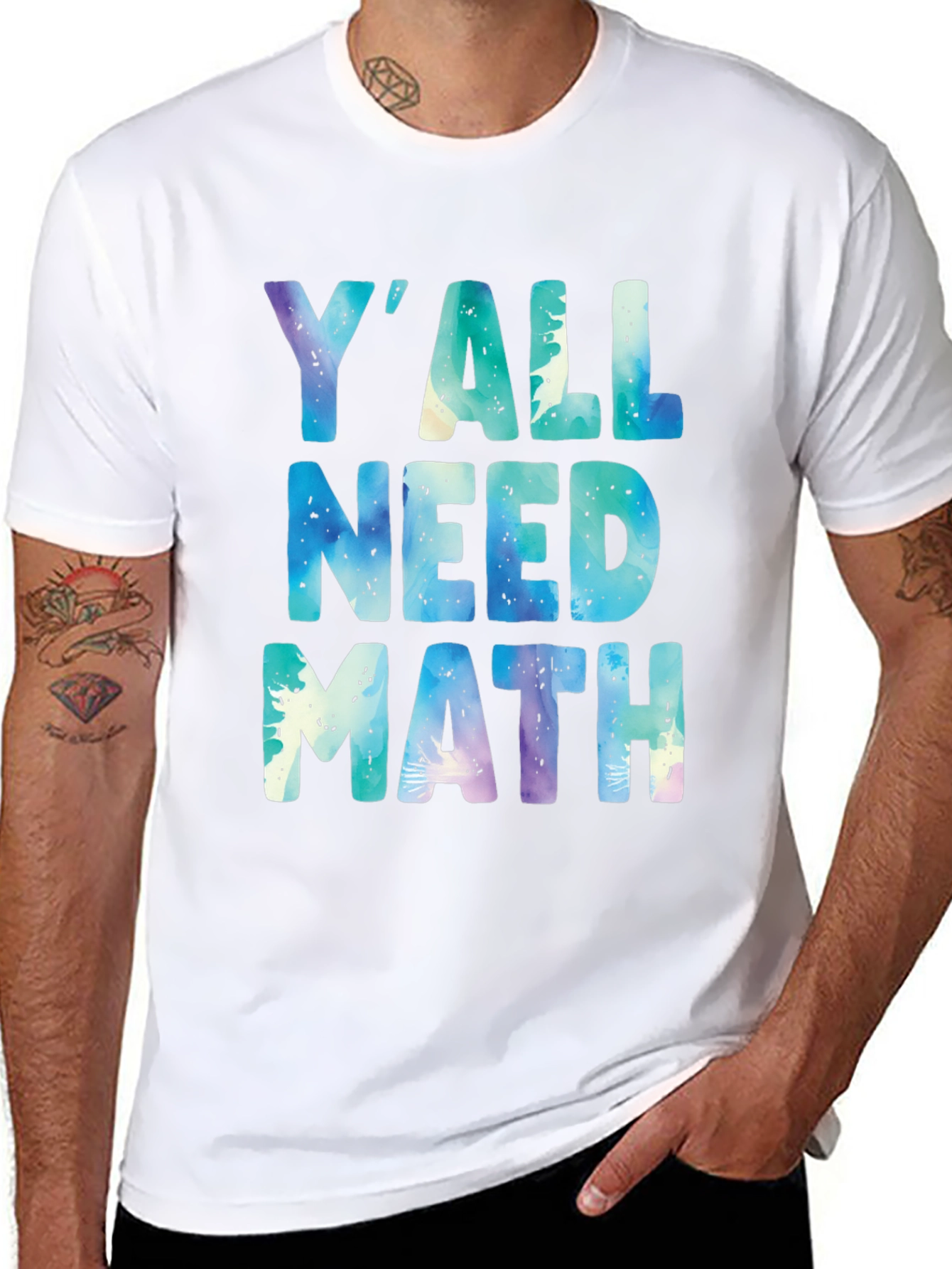 Black Y'all Need Math T-Shirt - Funny Graphic Tee view 8