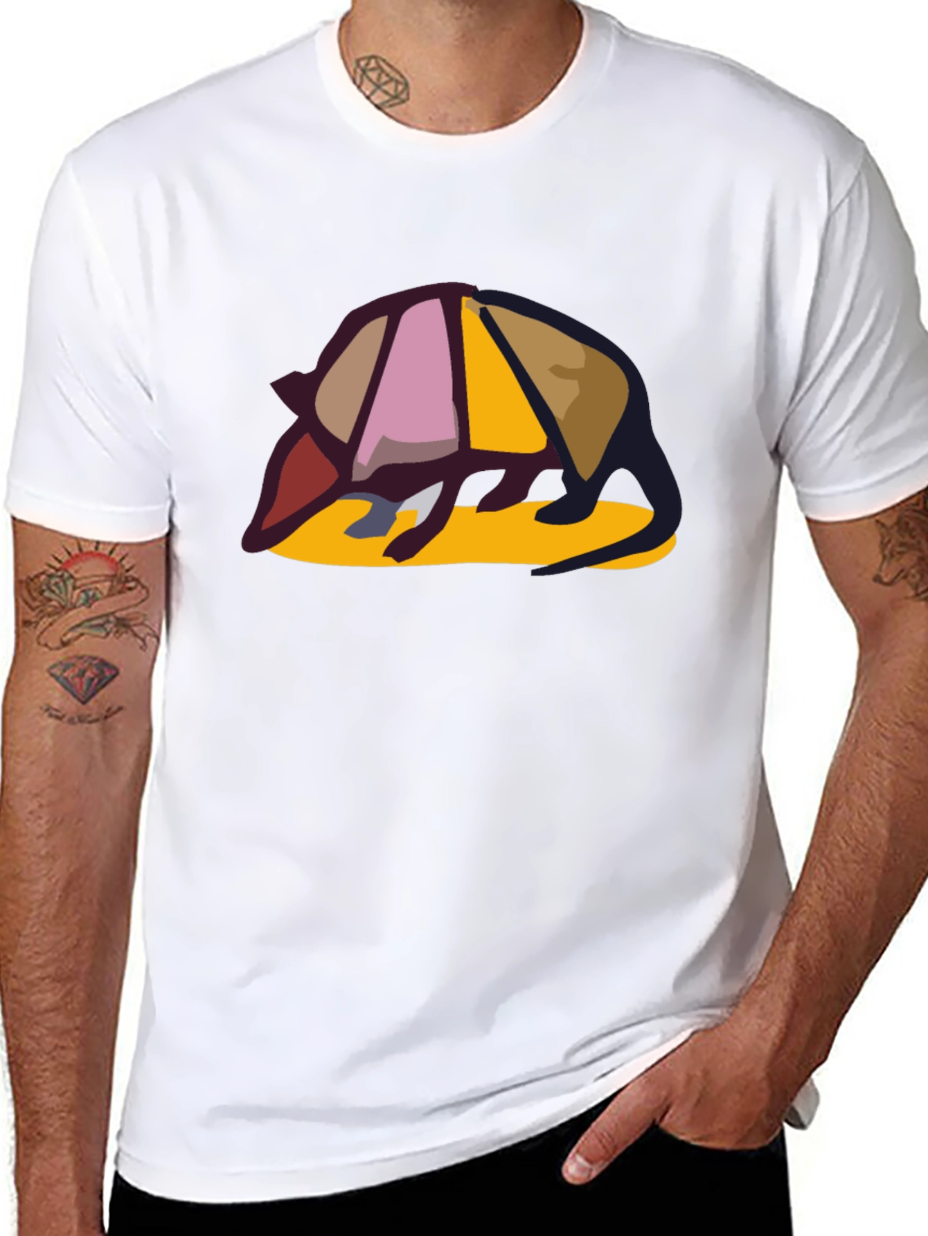 Black Armadillo Graphic Tee - Unique Design, Casual Style view 8