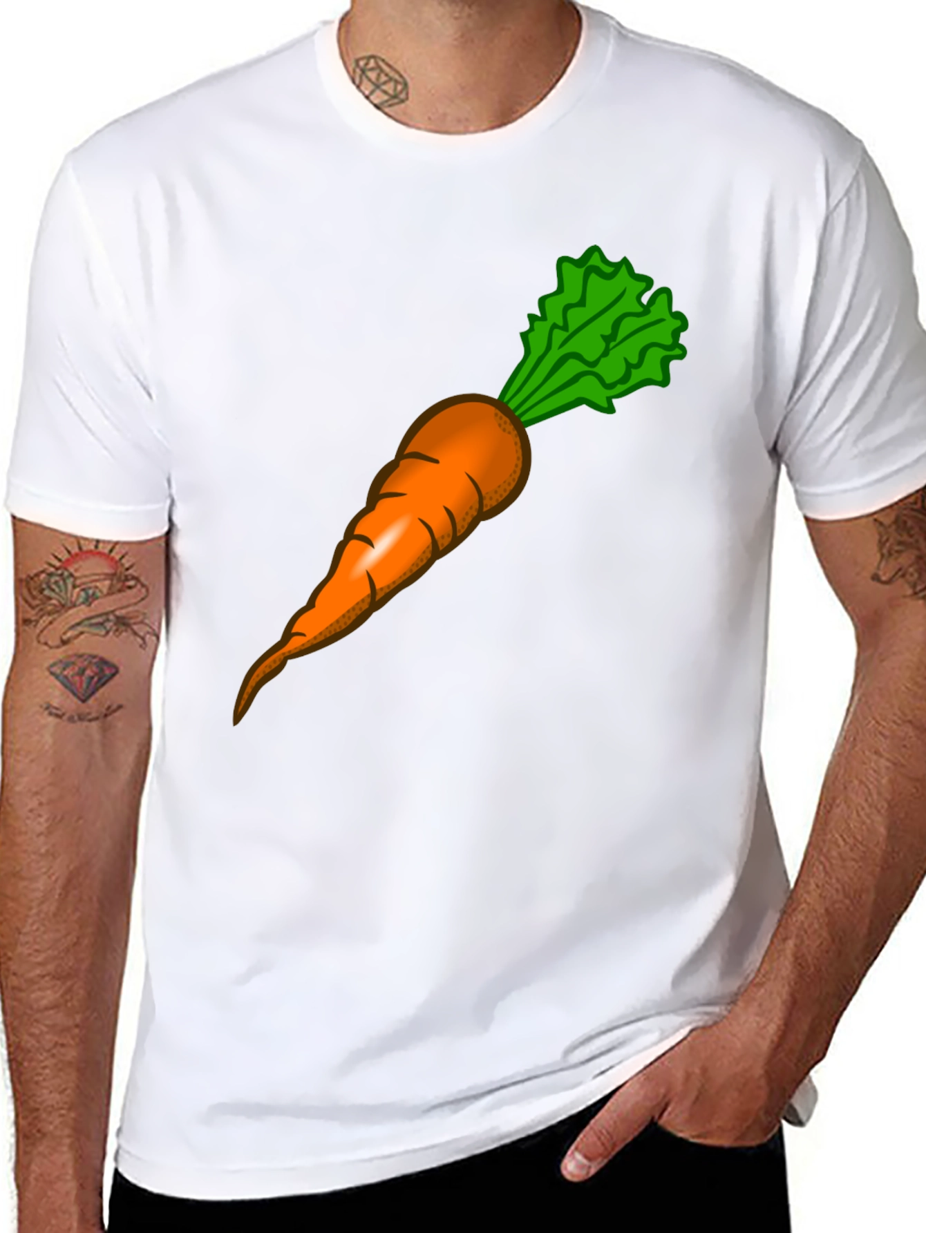 Black Carrot Graphic Tee - Vegetable Lover's T-Shirt view 8