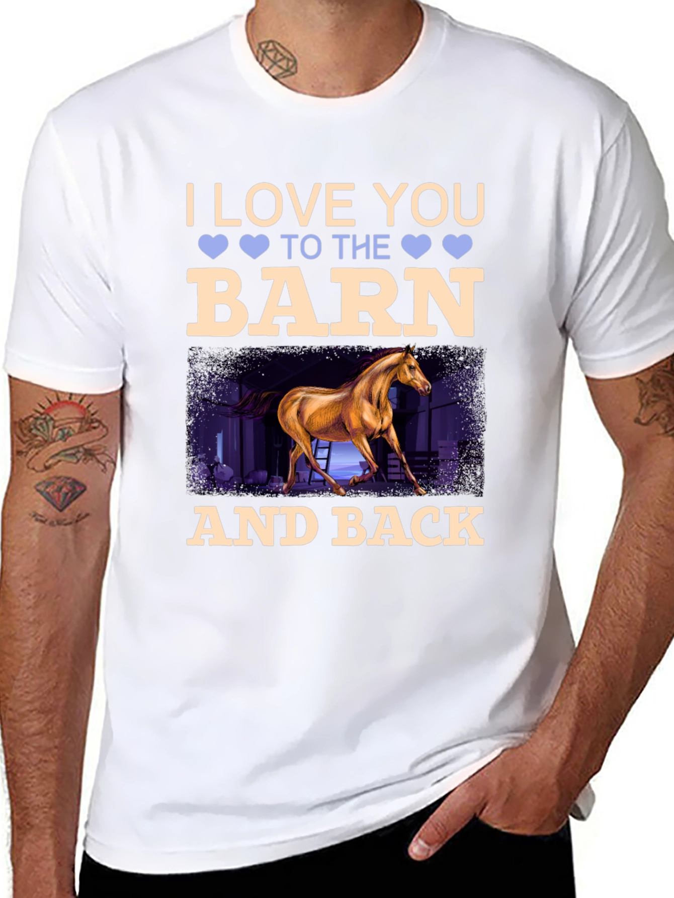 I Love You To The Barn And Back Horse T-Shirt - 8