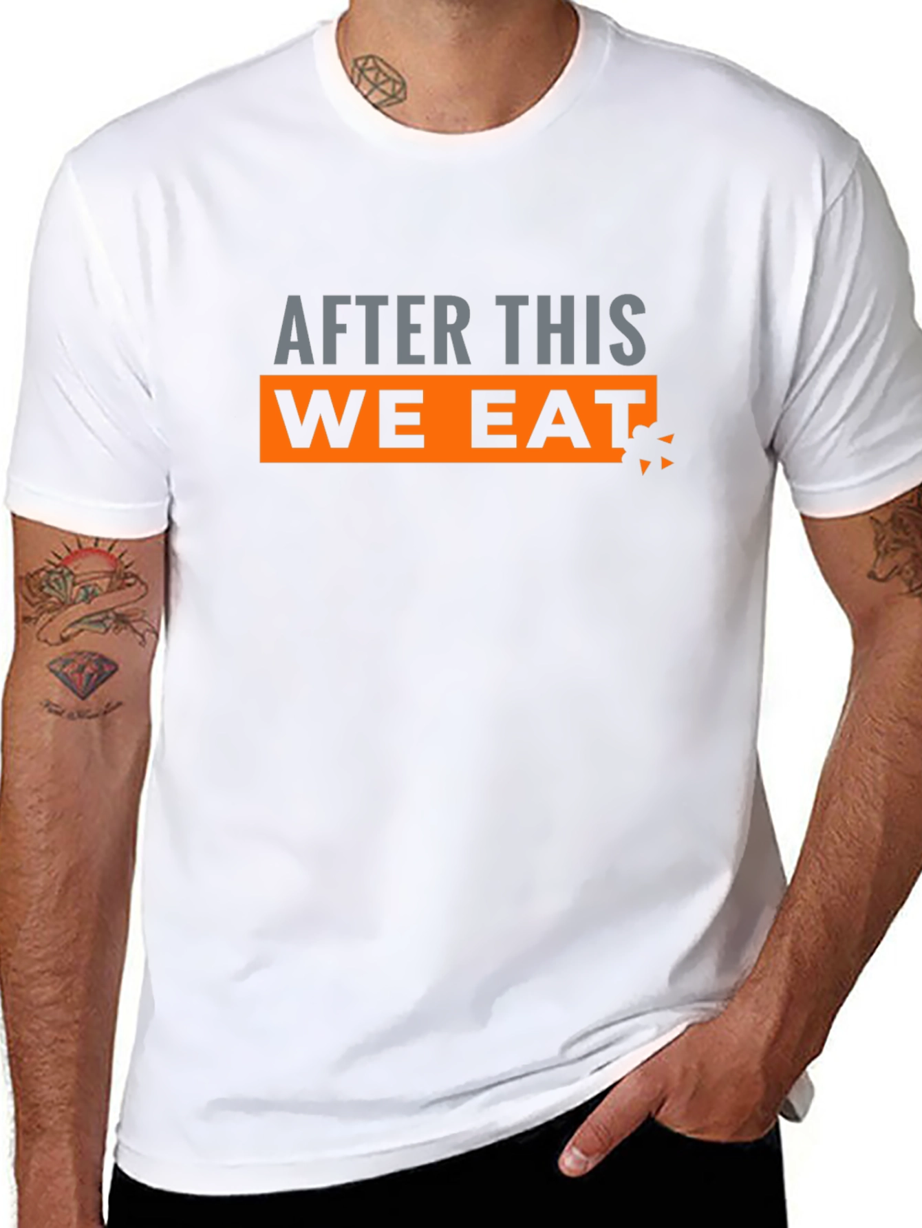 Black After This We Eat Graphic Tee - Black view 8