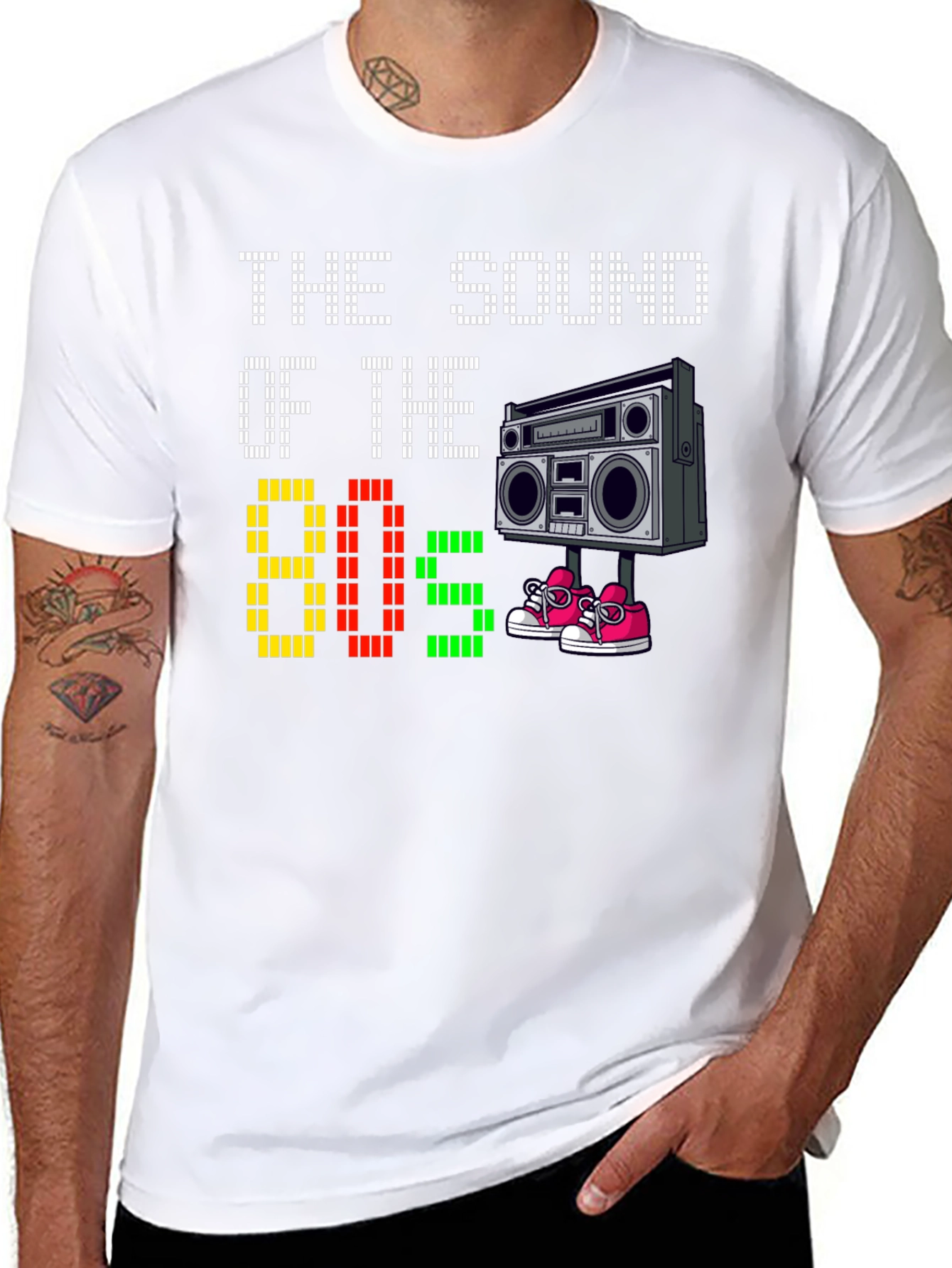 Black Retro 80s Sound T-Shirt view 8