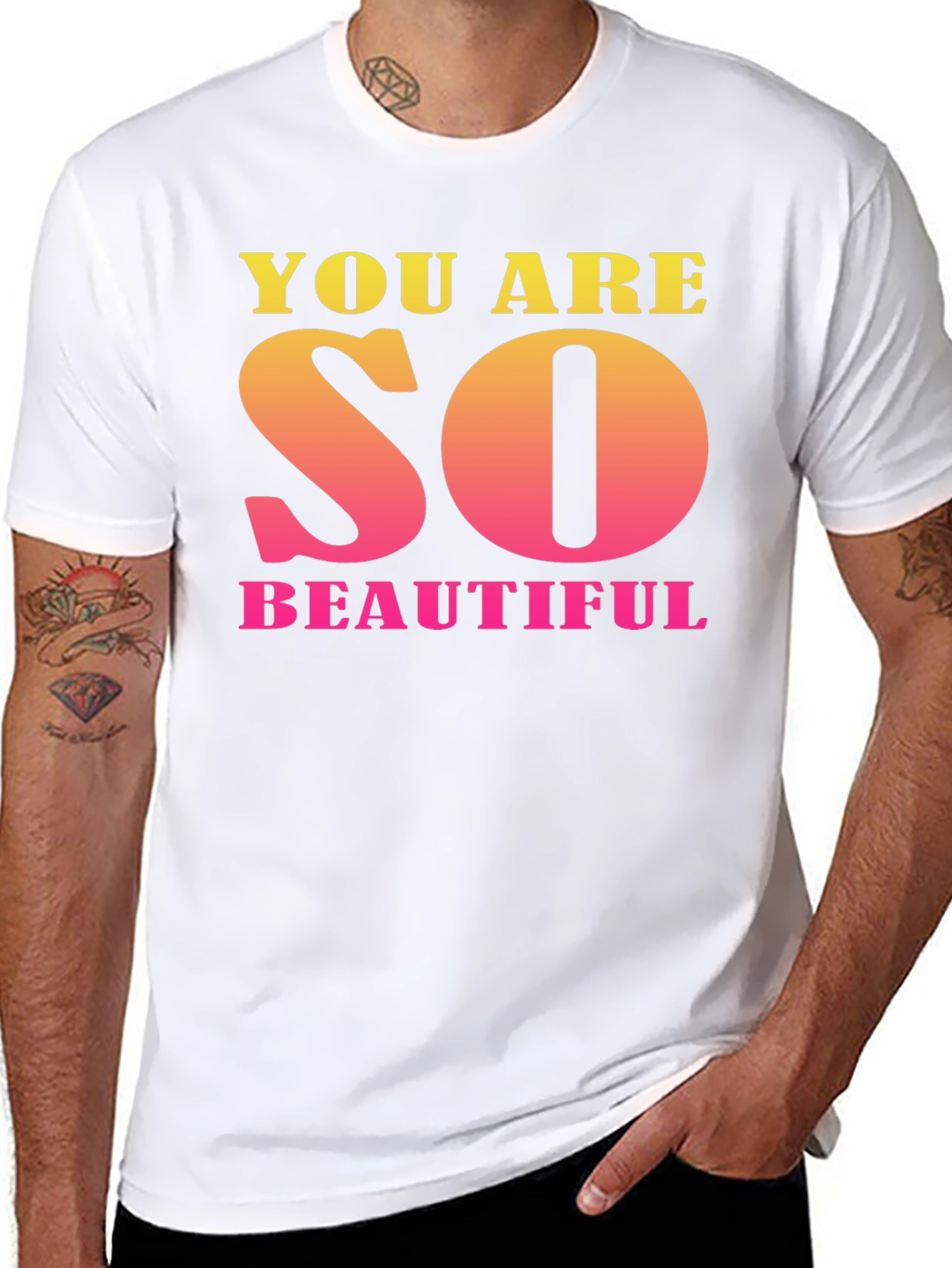 Black You Are So Beautiful Graphic Tee view 8